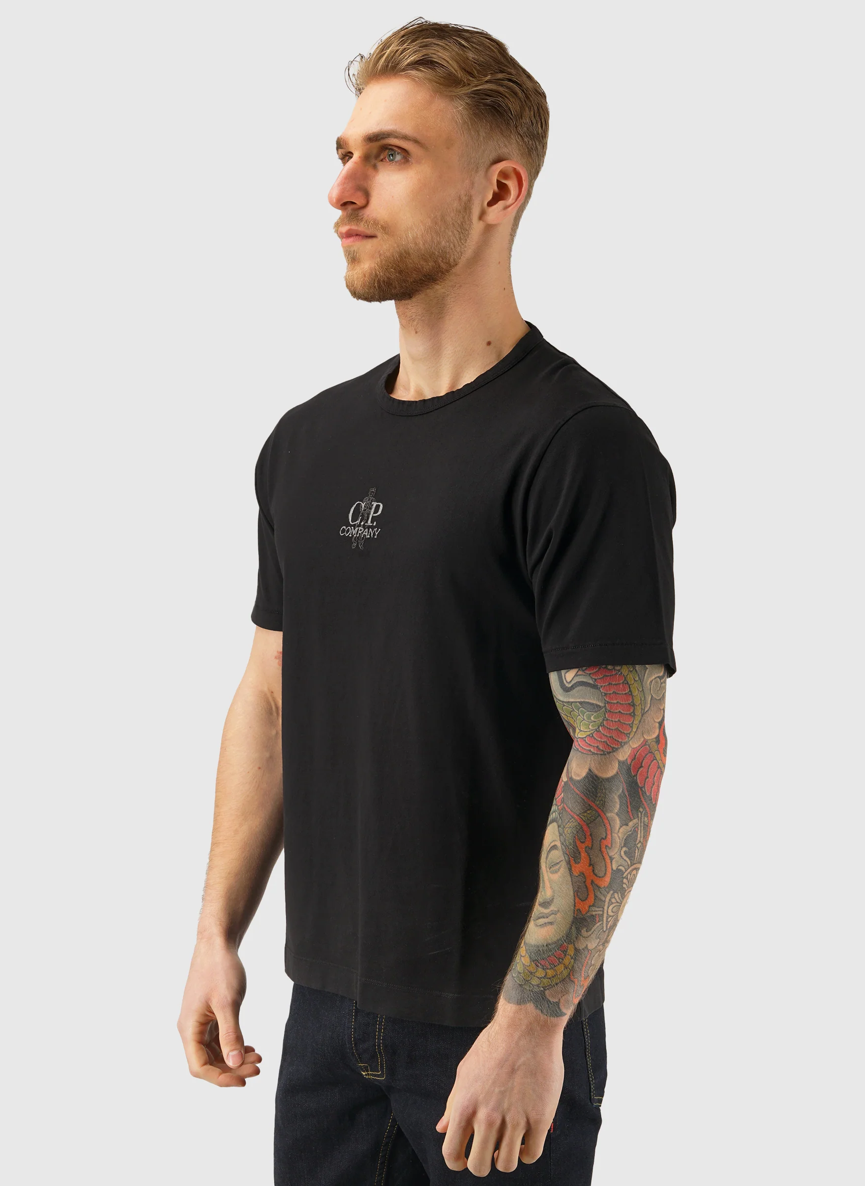 1020 Logo Jersey T-Shirt - Black - Image 3