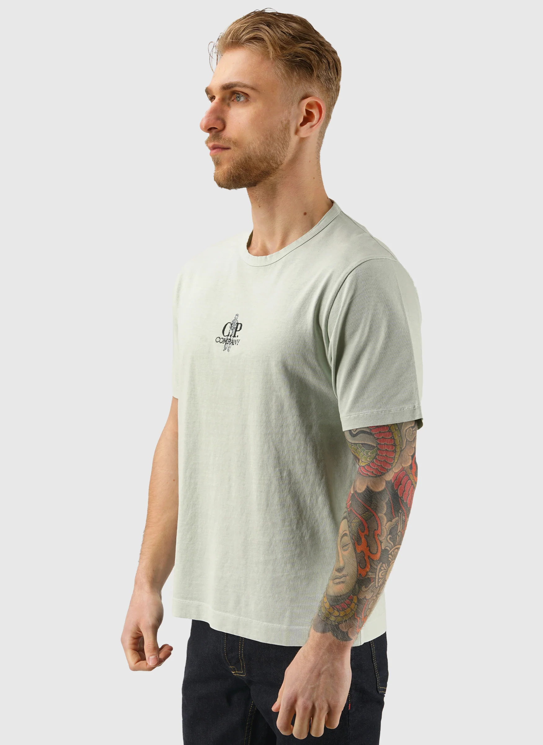 1020 Logo Jersey T-Shirt - Misty Blue - Image 3