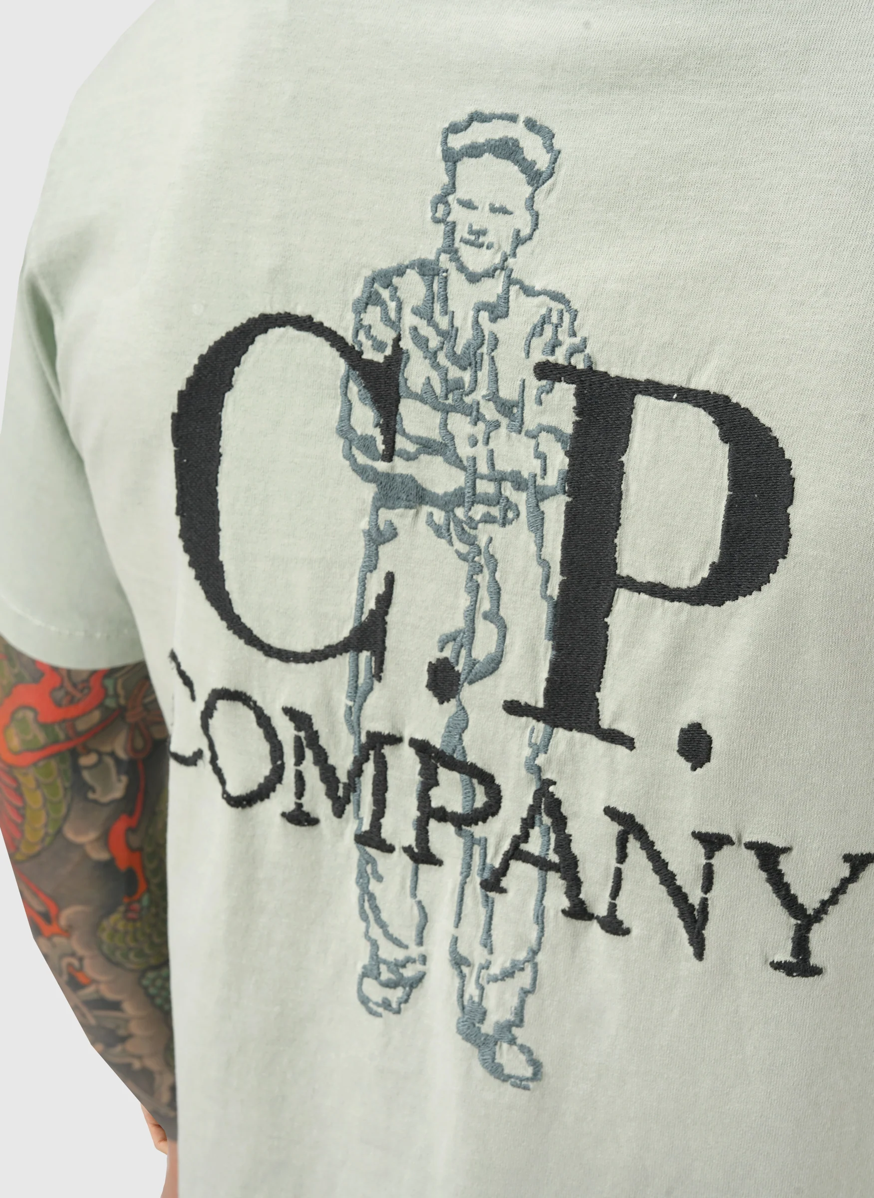 1020 Logo Jersey T-Shirt - Misty Blue - Image 4