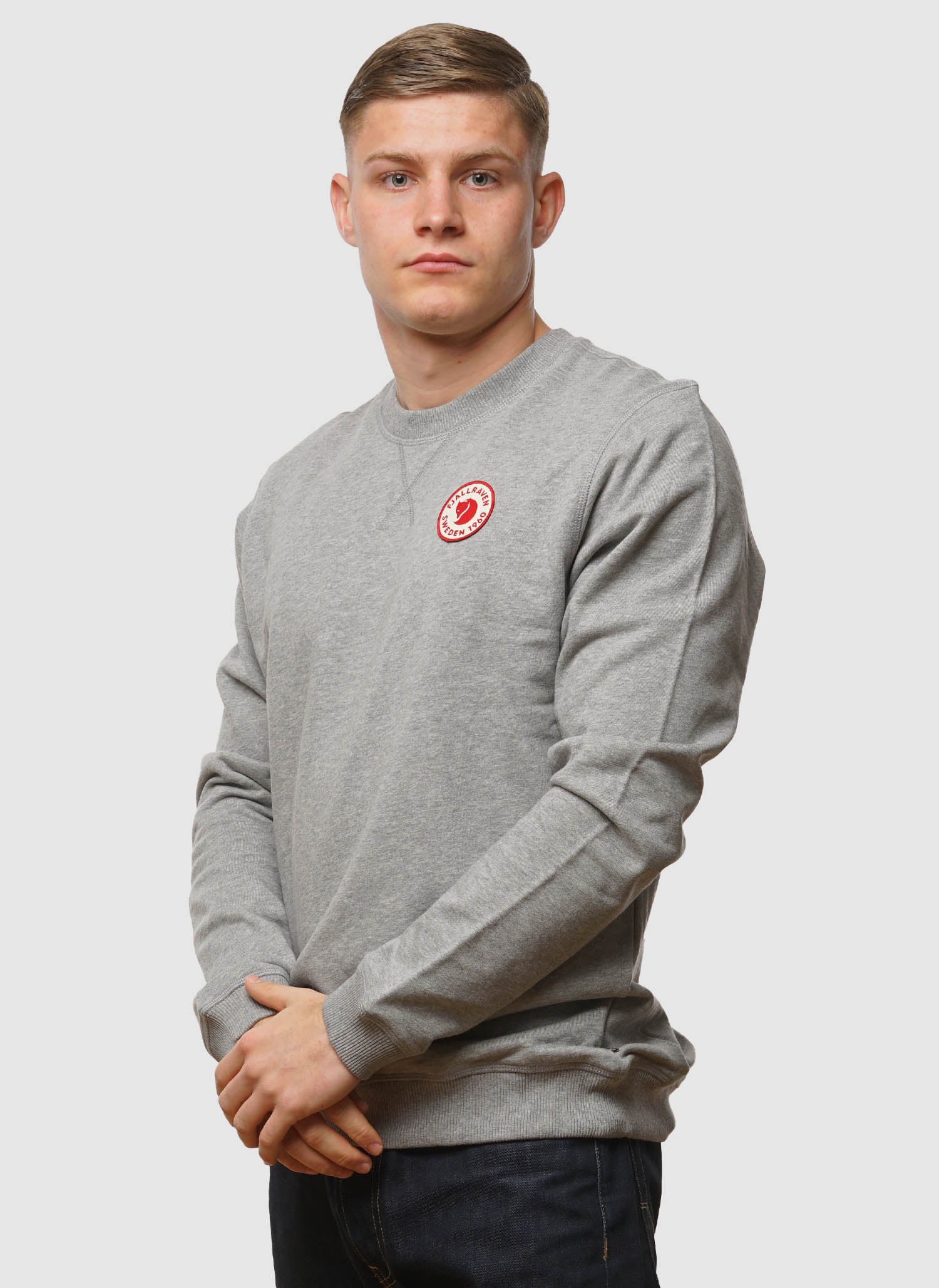1960 Logo Badge Sweatshirt - Grey Melange - Image 2
