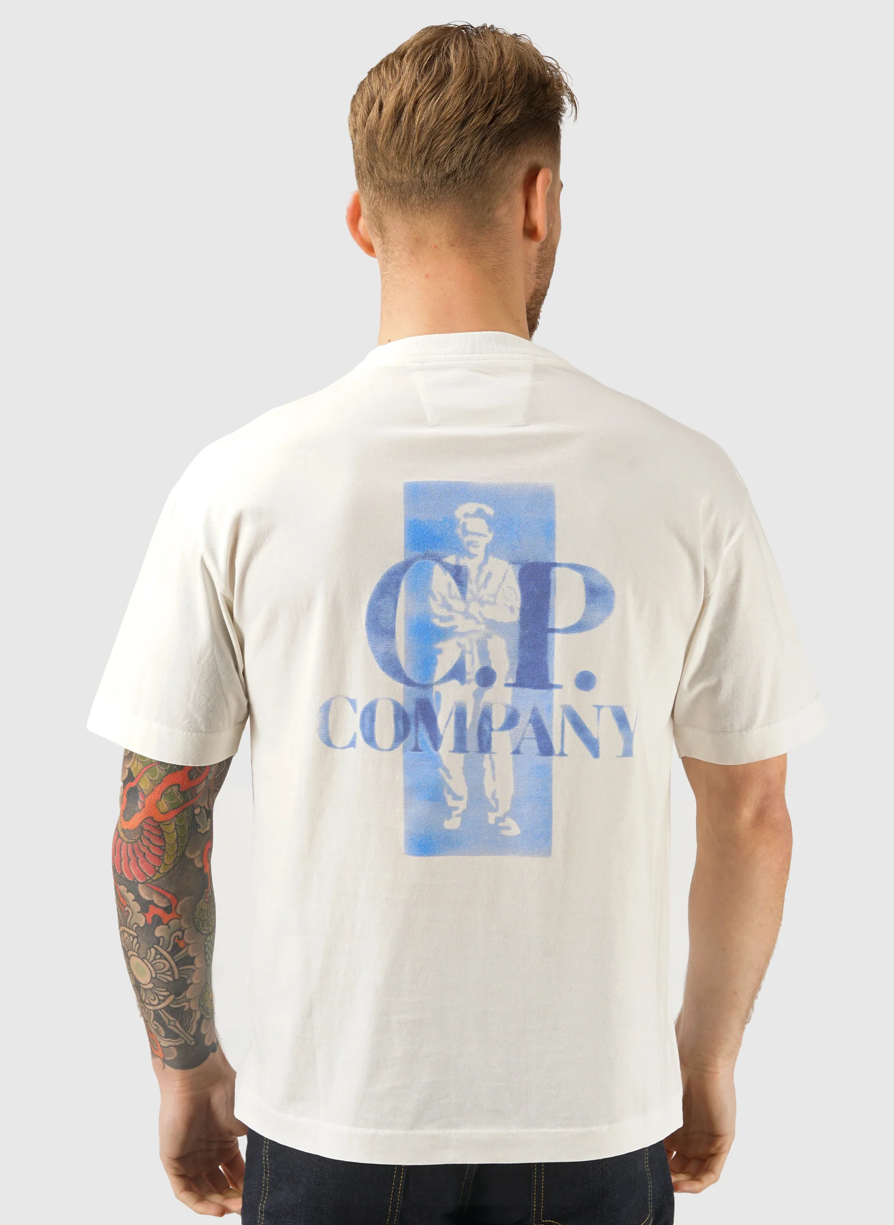 30/1 Logo Comfort T-Shirt - Gauze White