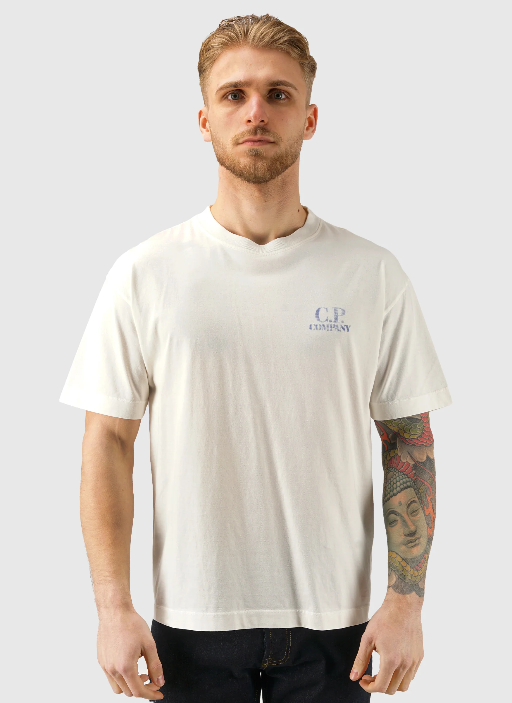 30/1 Logo Comfort T-Shirt - Gauze White - Image 2
