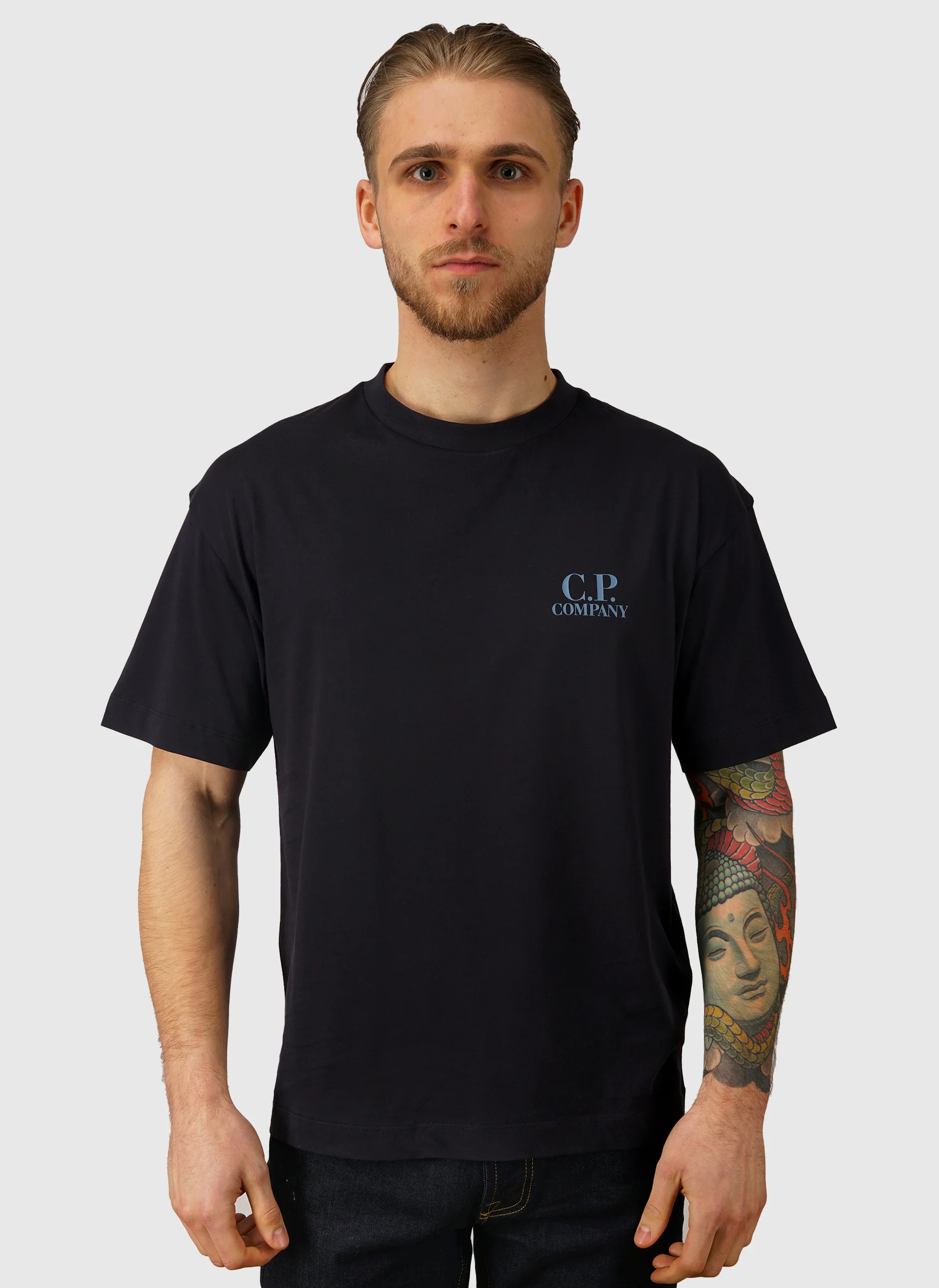 30/1 Logo Jersey T-Shirt - Total Eclipse - Image 2