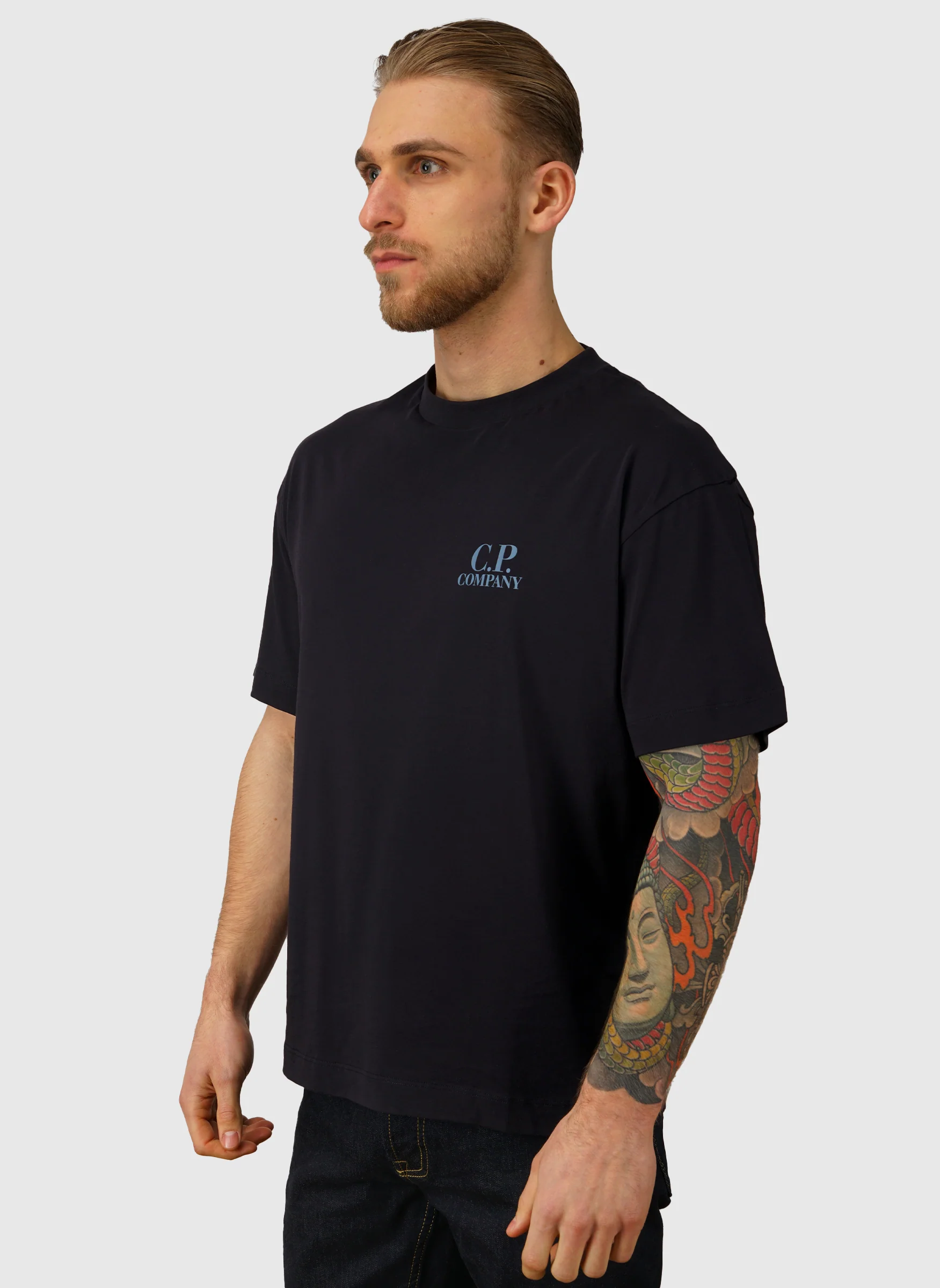 30/1 Logo Jersey T-Shirt - Total Eclipse - Image 3