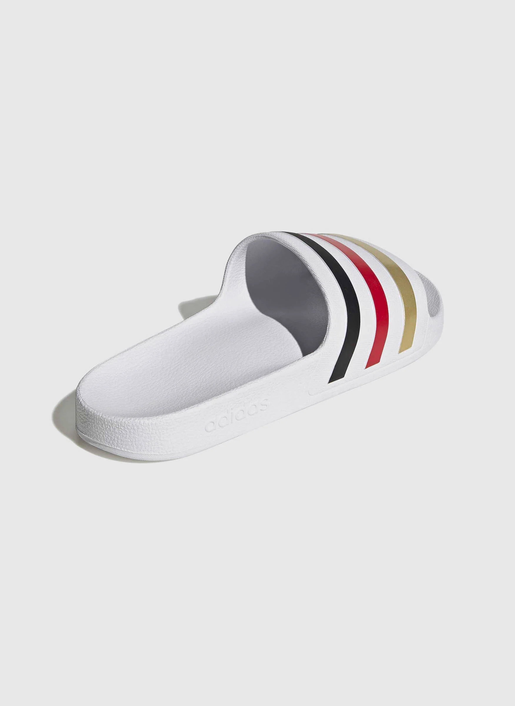 Adilette - White/Black/Red/Gold - Image 5