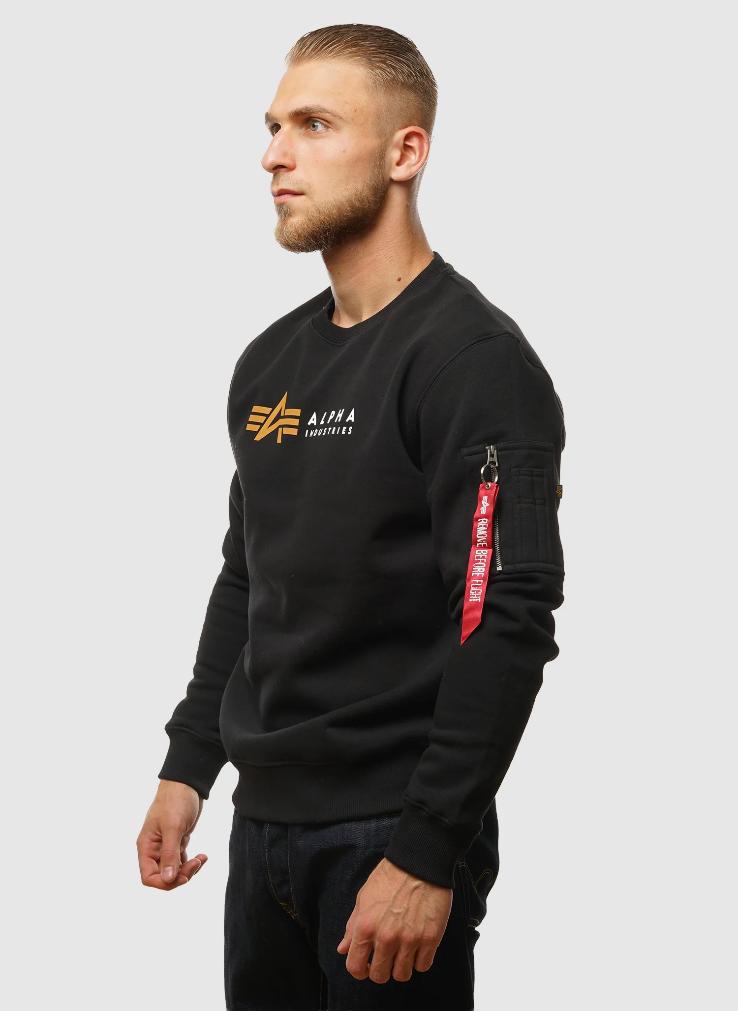 Alpha Label Sweatshirt - Black - Image 3