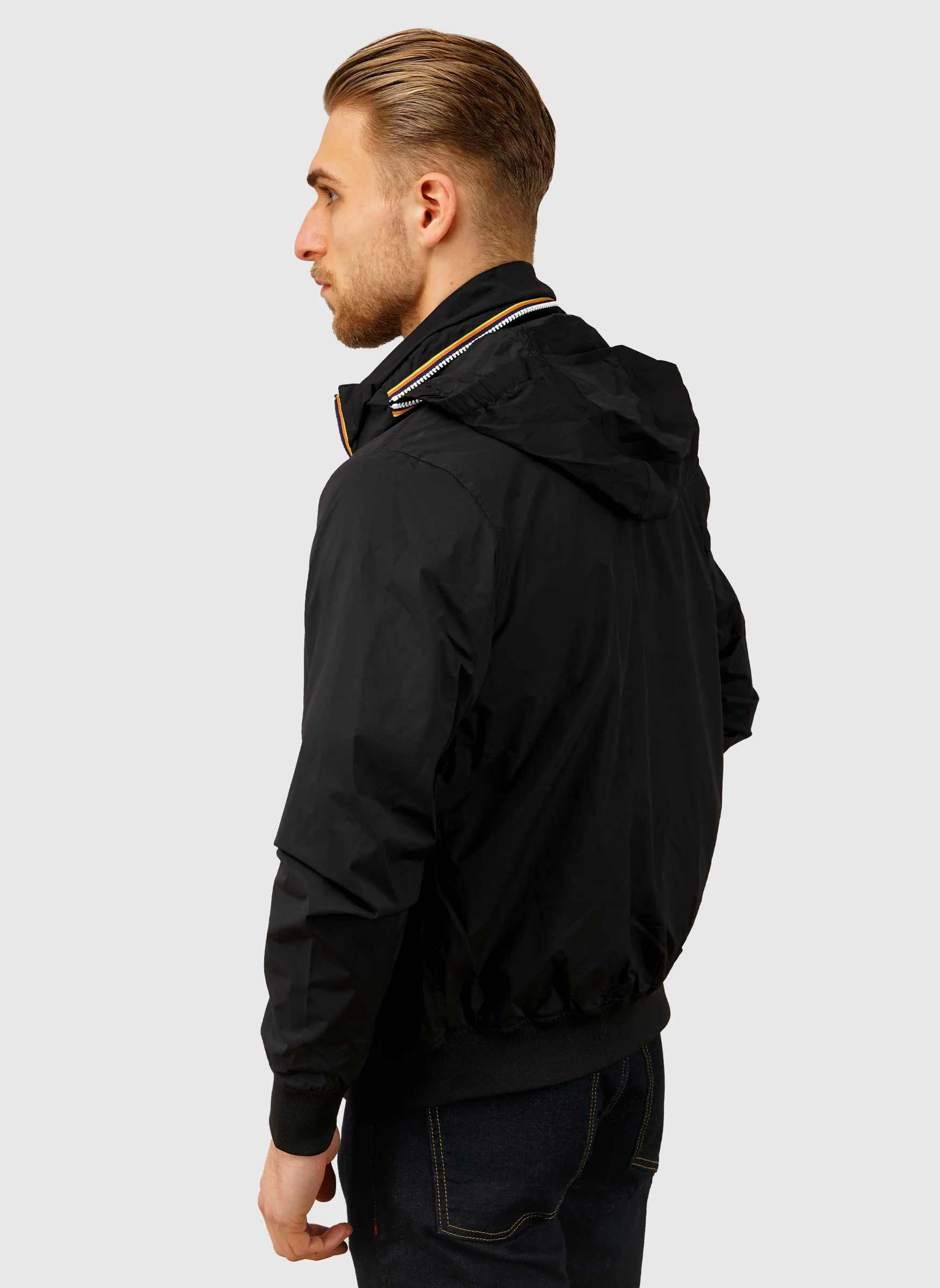 Amaury Stretch Nylon Jacket - Black Pure - Image 3