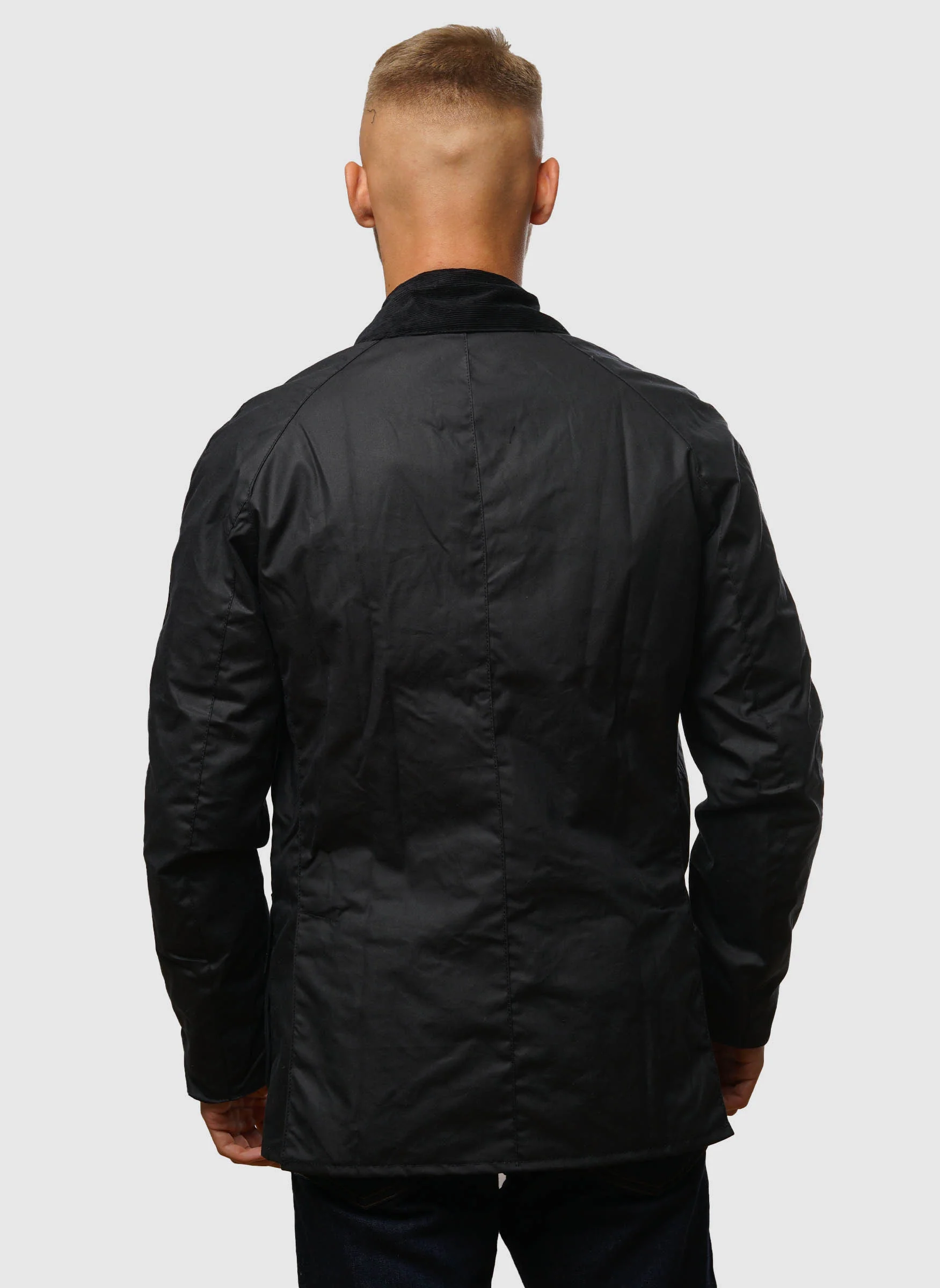Ashby Waxed Jacket - Navy - Image 4