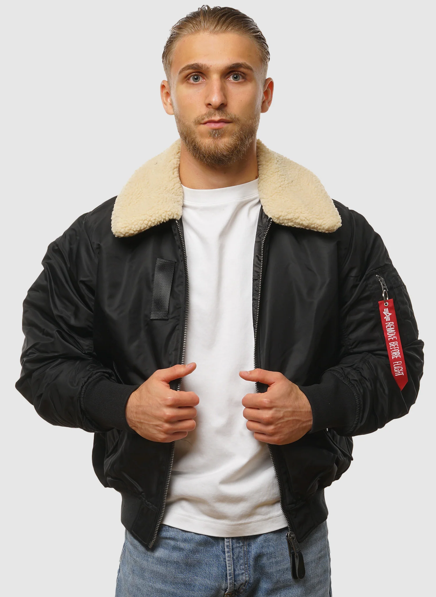 B-15 MOD Reversible Bomber Jacket - Black - Image 3