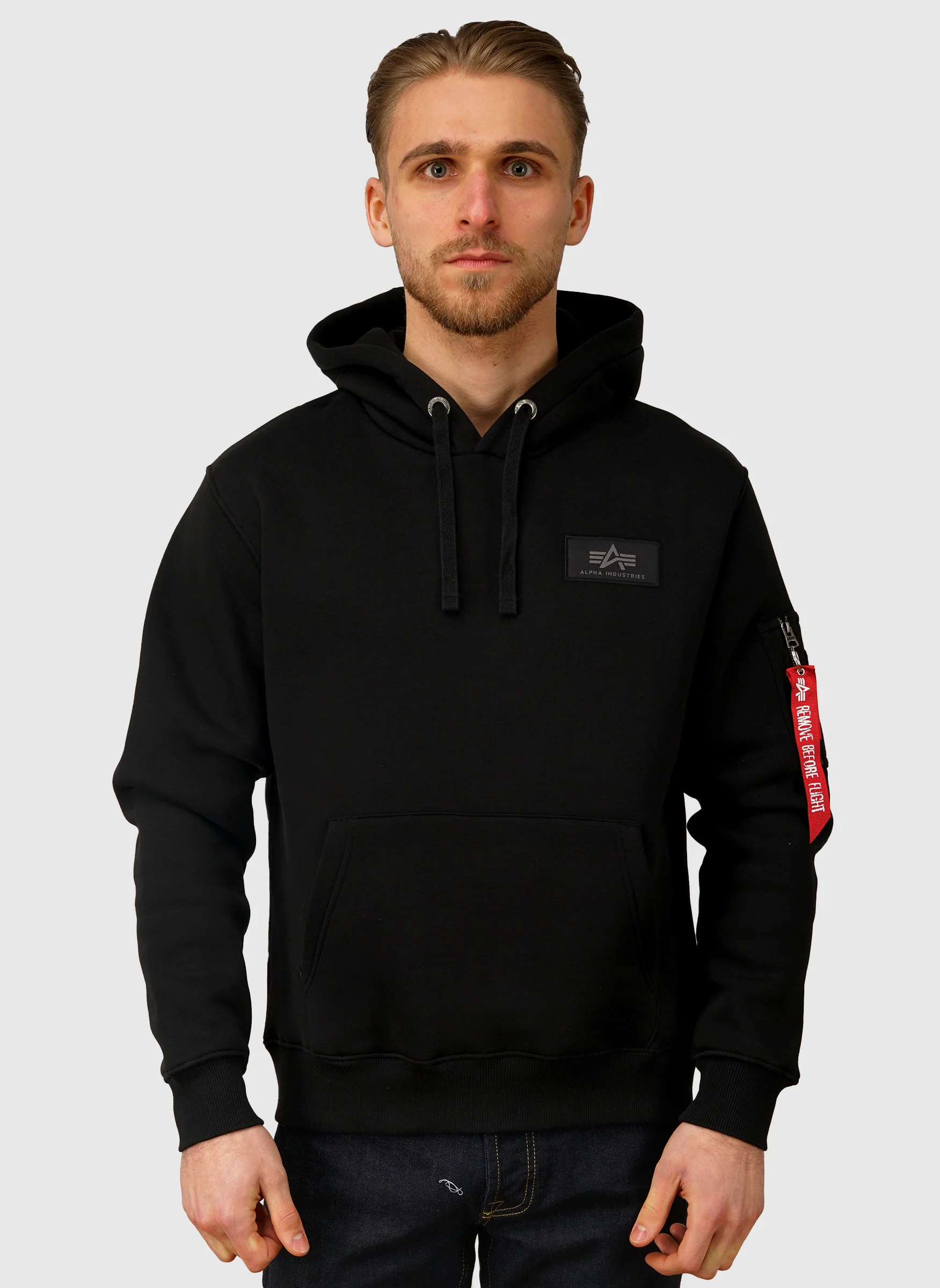 Alpha Backprint Hoodie - Black - Image 3