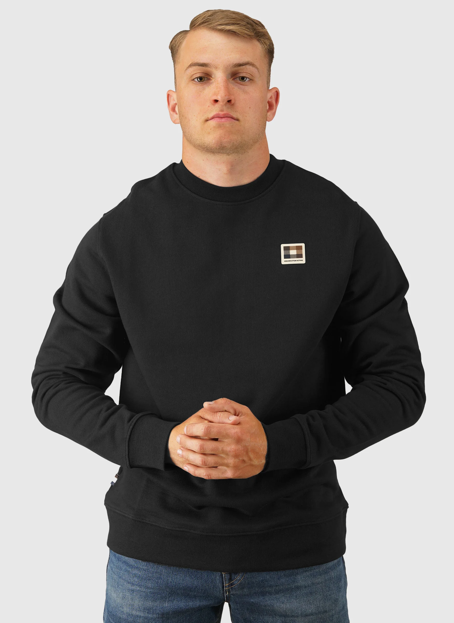 Badge Crewneck Sweatshirt - Black - Image 3