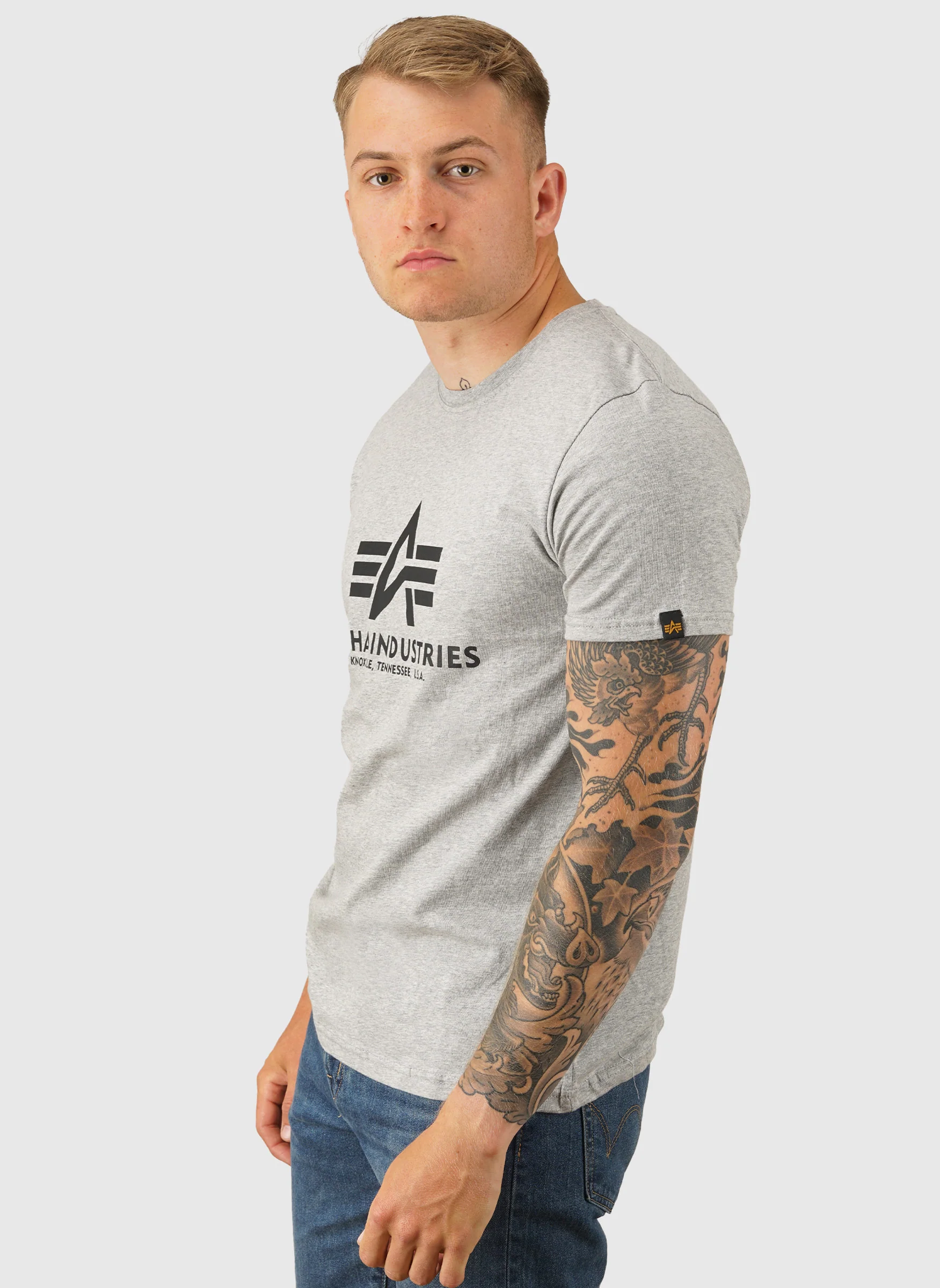 Basic Big Logo T-Shirt -Grey Heather - Image 2