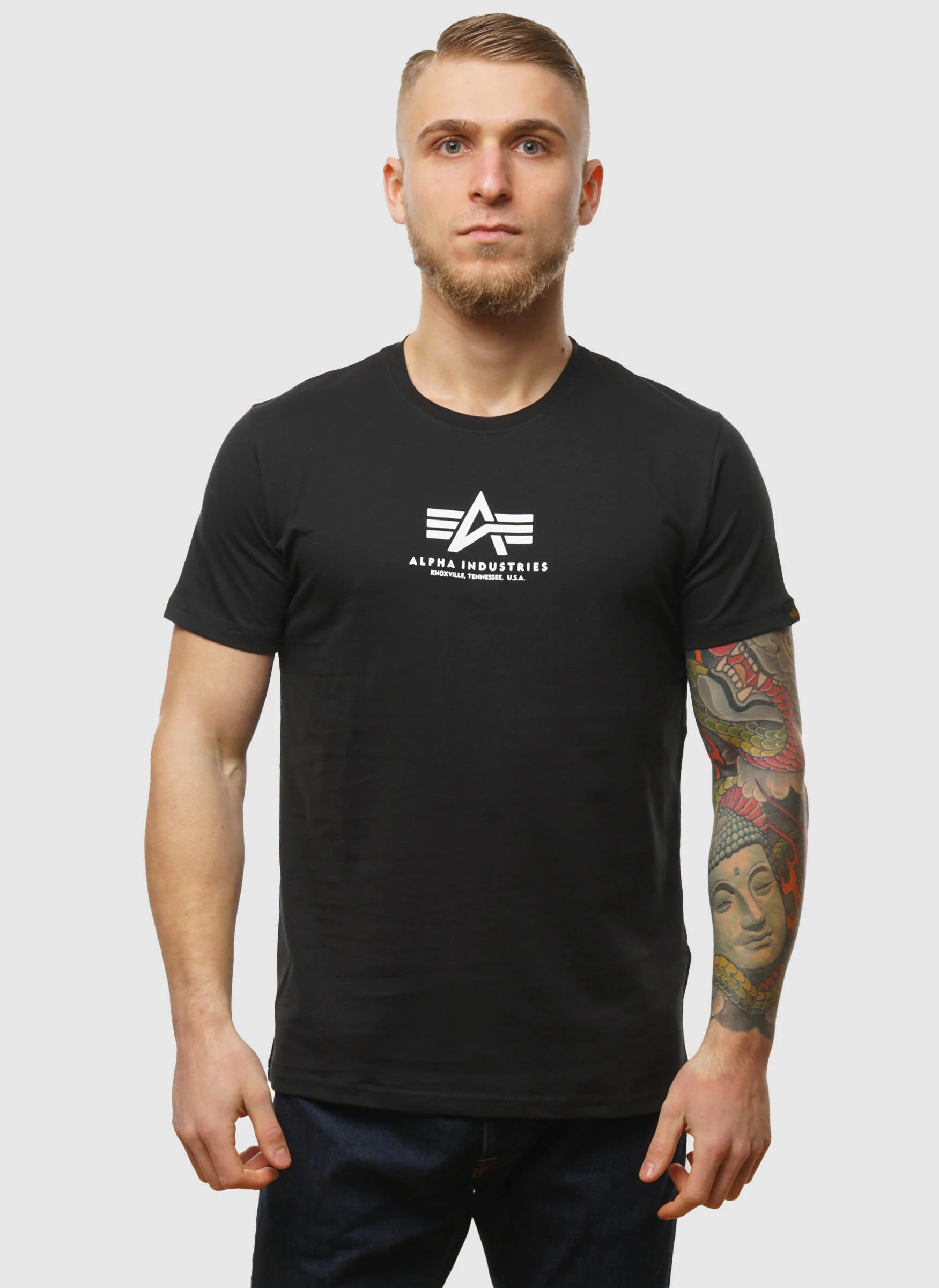 Basic Medium Logo T-Shirt - Black - Image 2