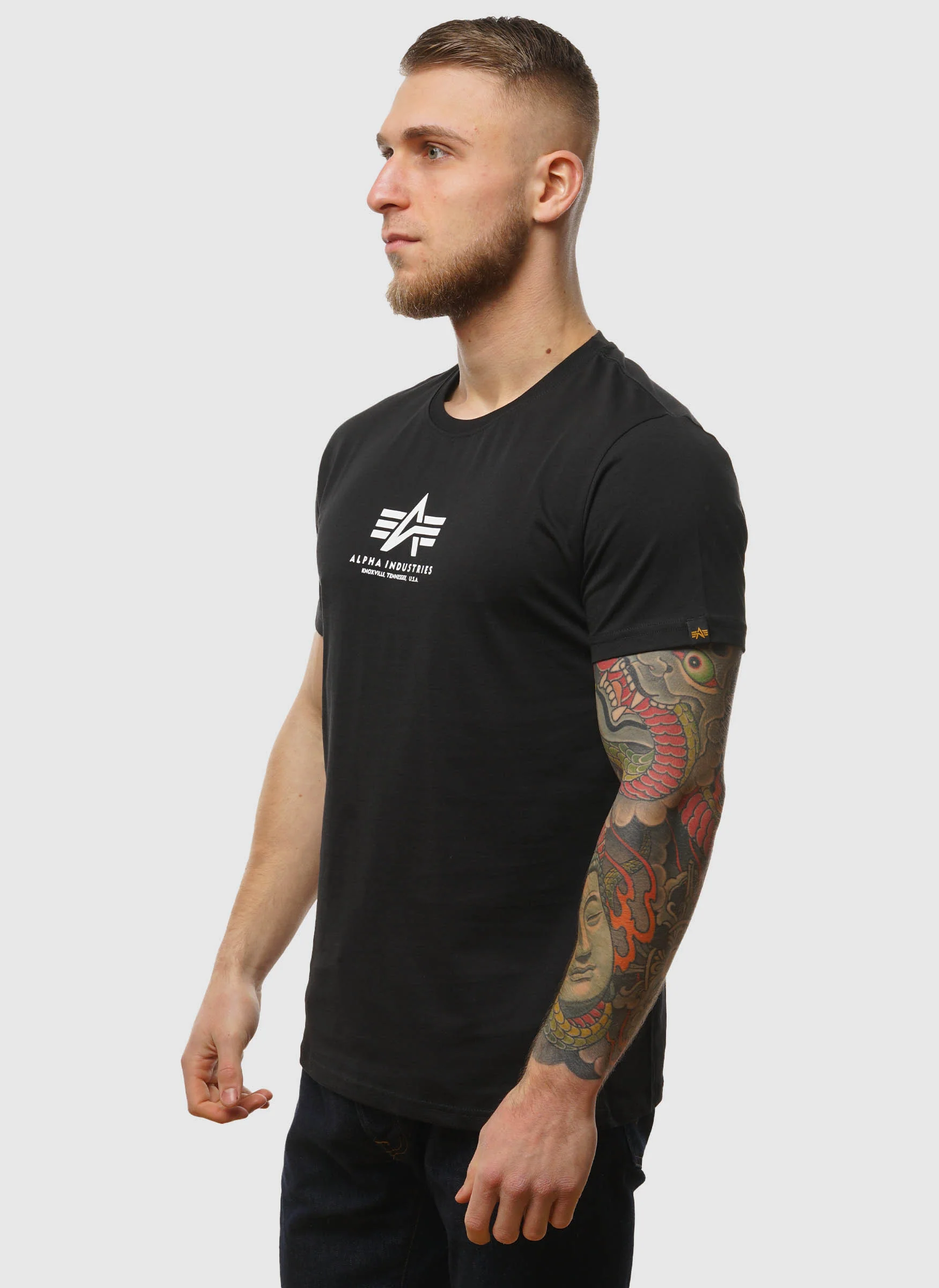 Basic Medium Logo T-Shirt - Black - Image 3