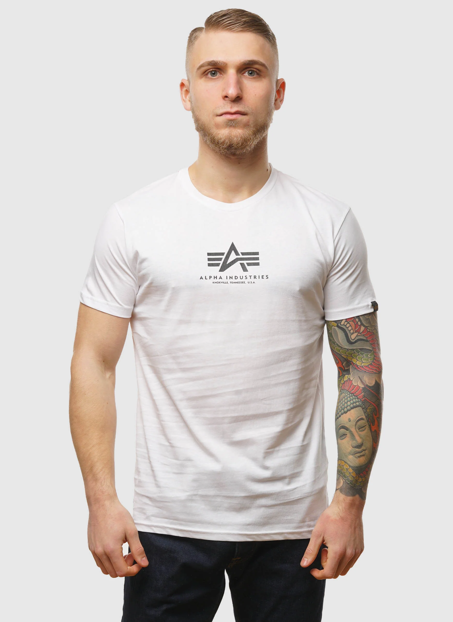 Basic Medium Logo T-Shirt - White - Image 2