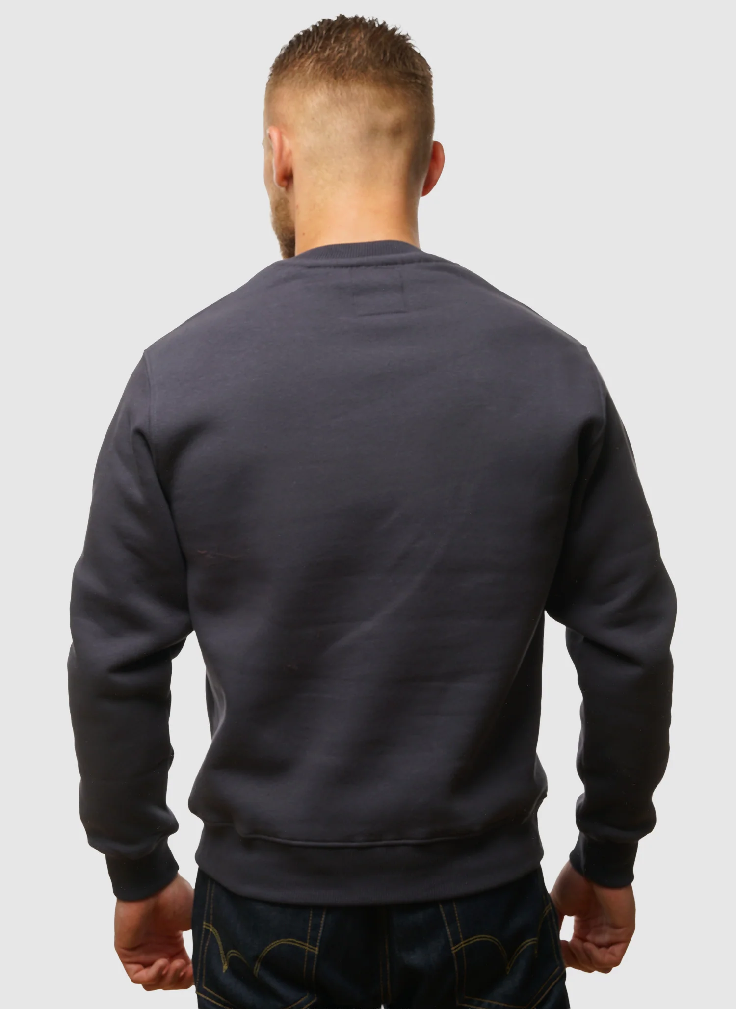Basic Small Logo Sweatshirt - Navy - Image 4