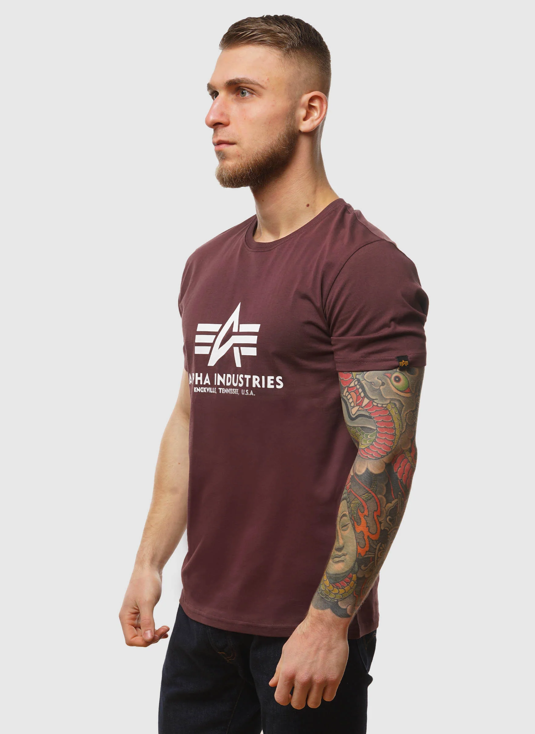 Basic T-Shirt - Deep Maroon - Image 2