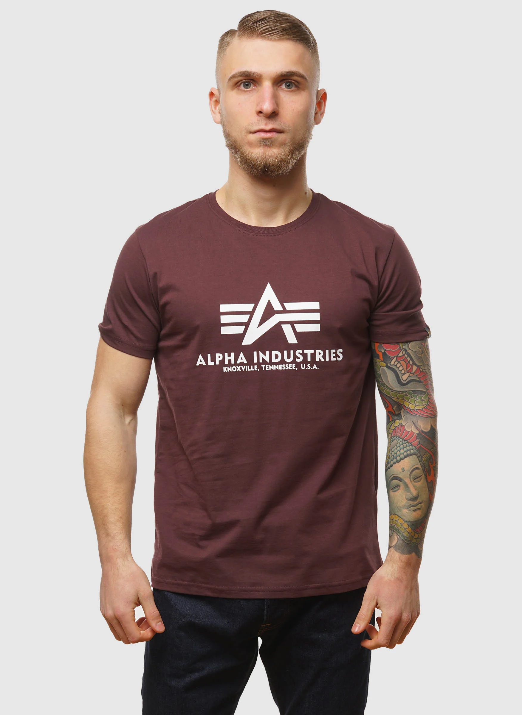 Basic T-Shirt - Deep Maroon - Image 4