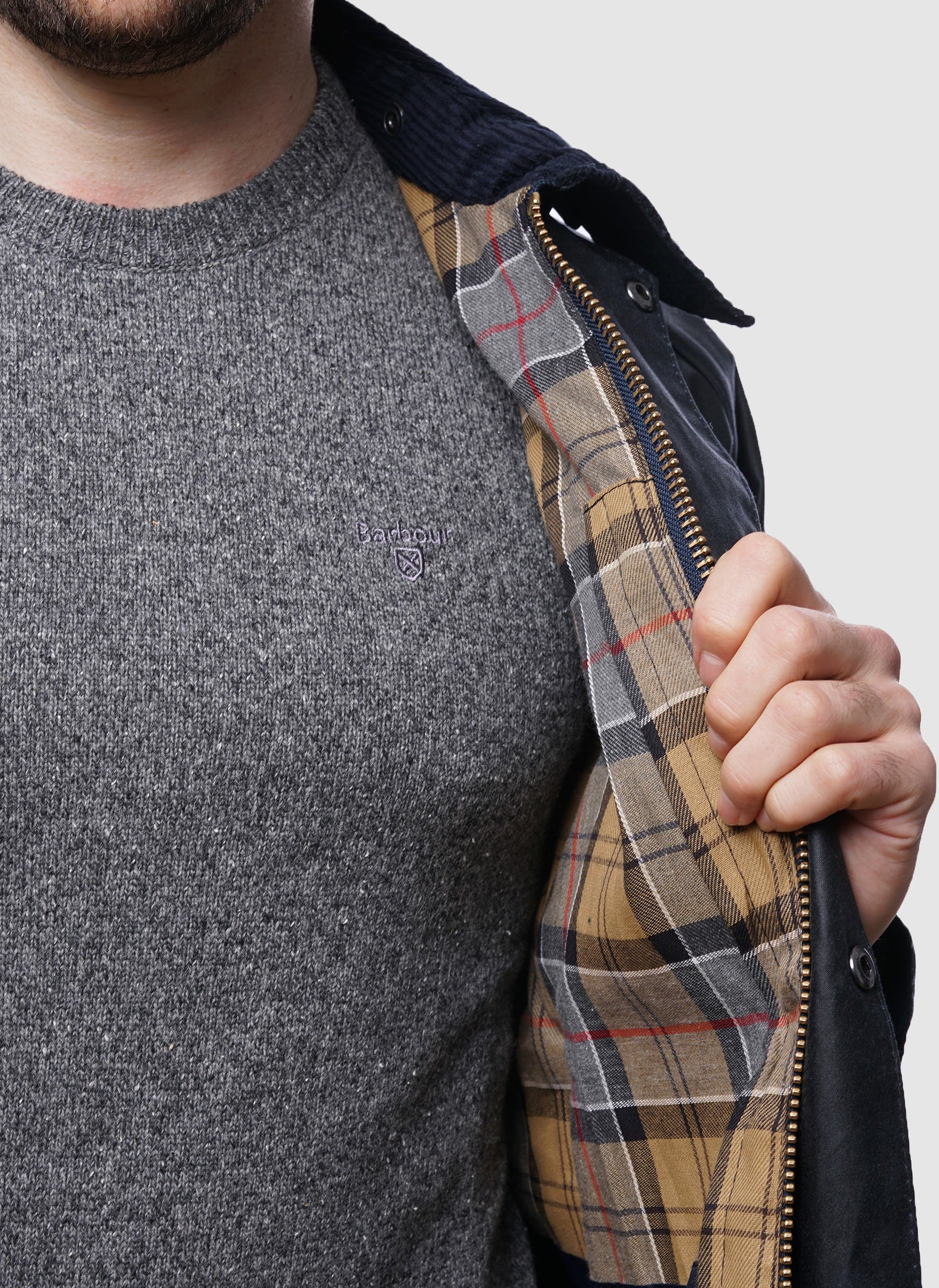 Bedale Wax Jacket - Navy - Image 5