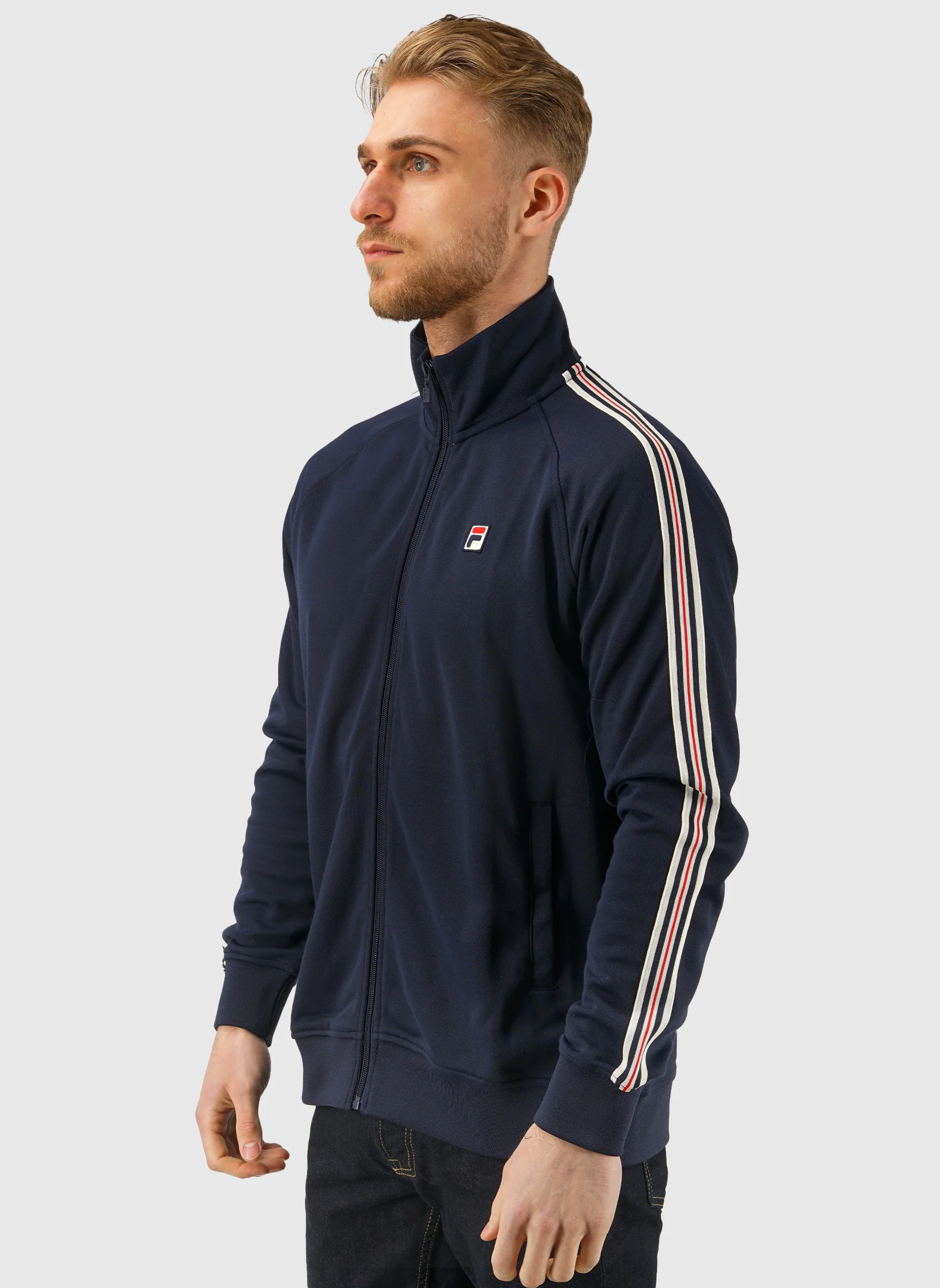 Biella Pique Trackjacket - Black Iris - Image 2
