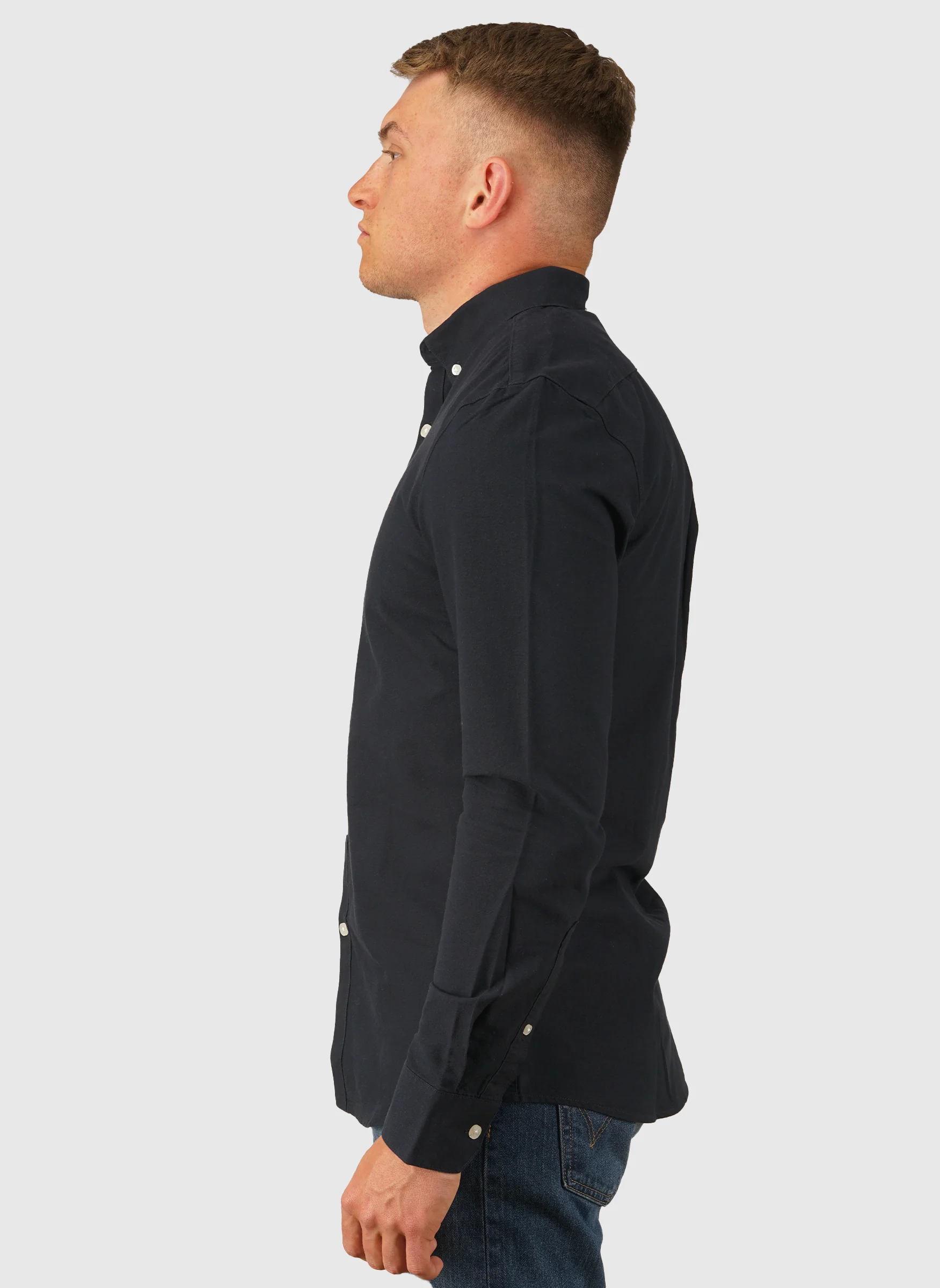 Brewer Slim Fit Hemd - Navy - Image 3