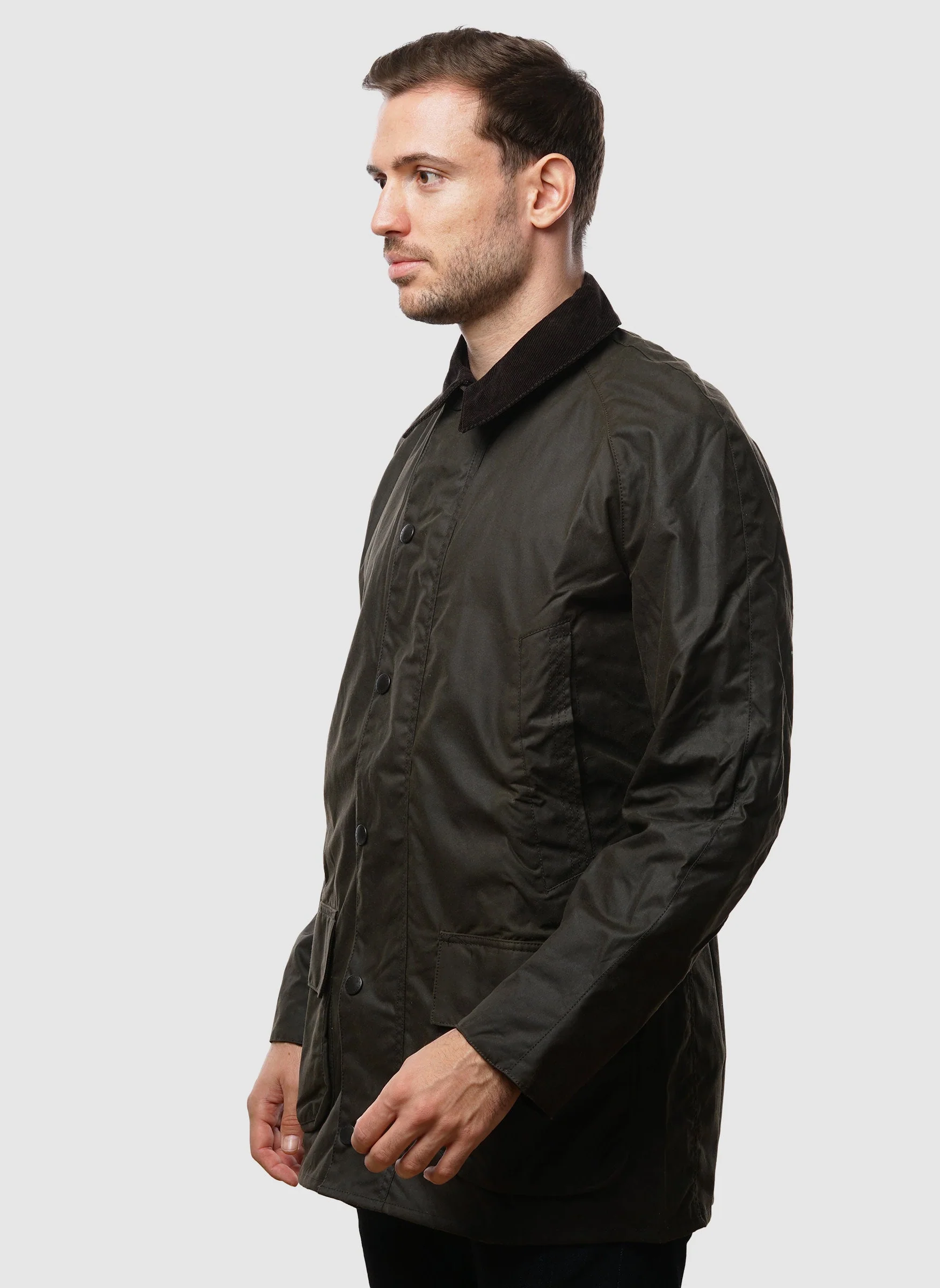 Bristol Wax Jacket - Olive - Image 4