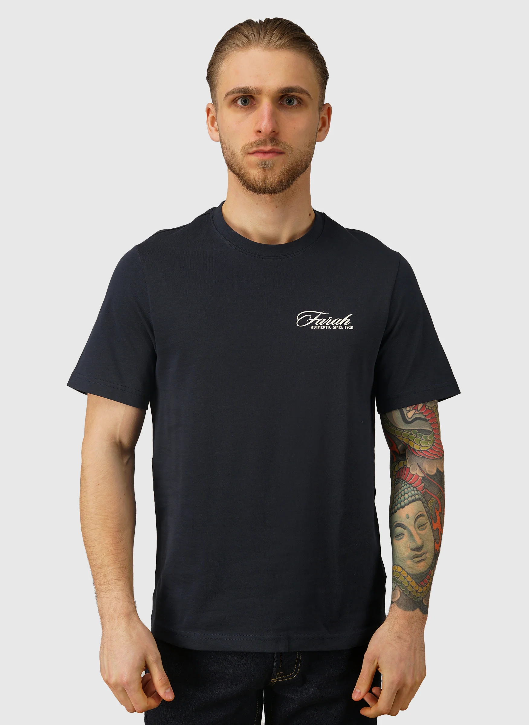 Byron Graphic T-Shirt - True Navy - Image 2