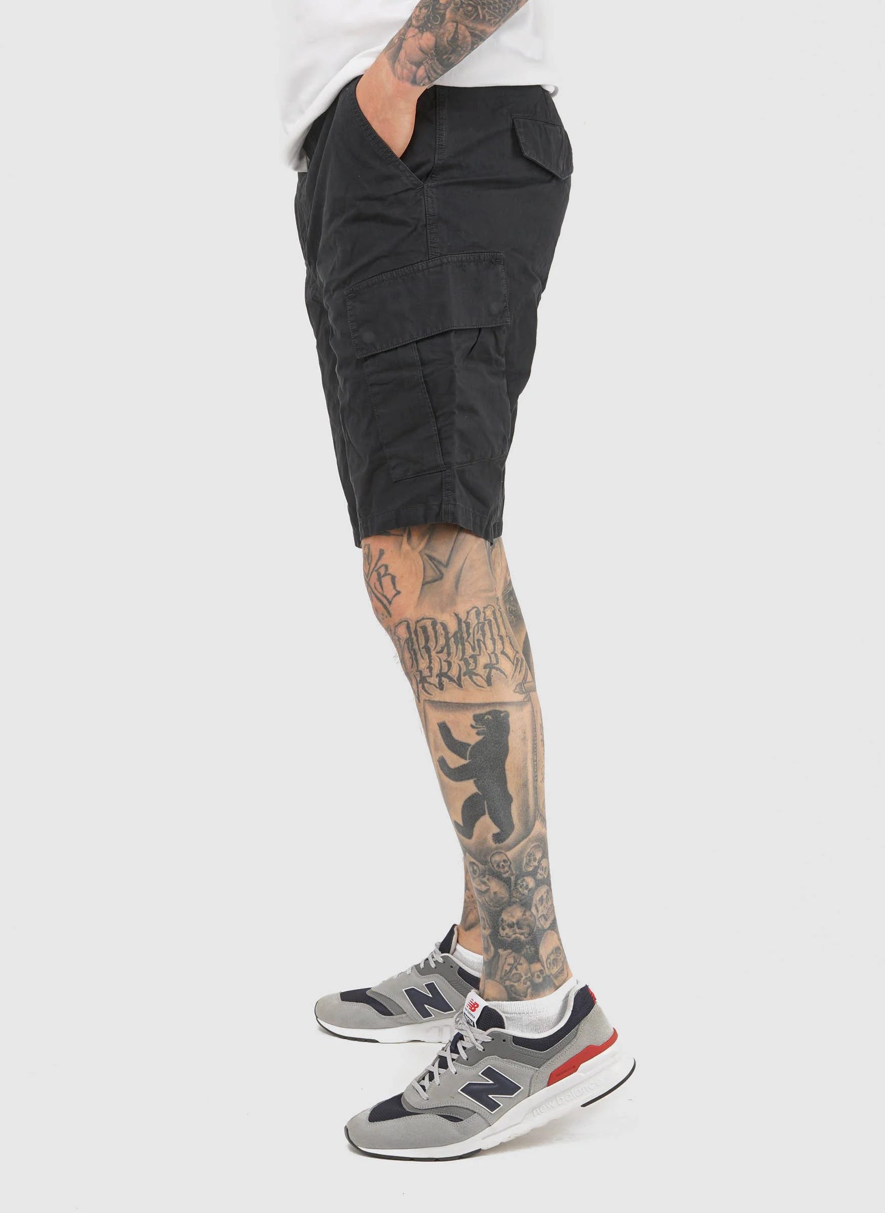 Cargo Shorts - Jet Black - Image 3