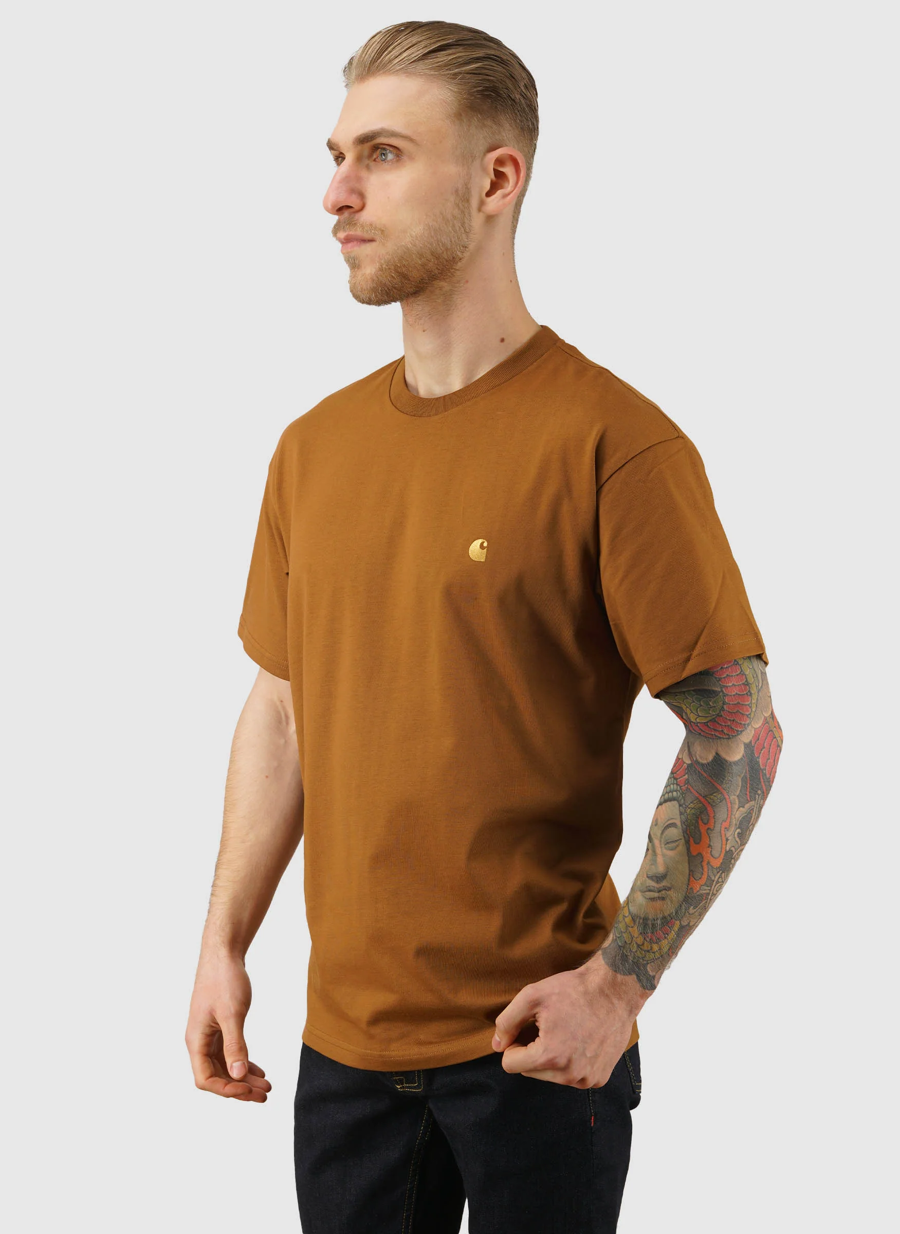 Chase T-Shirt - Hamilton Brown/Gold - Image 2