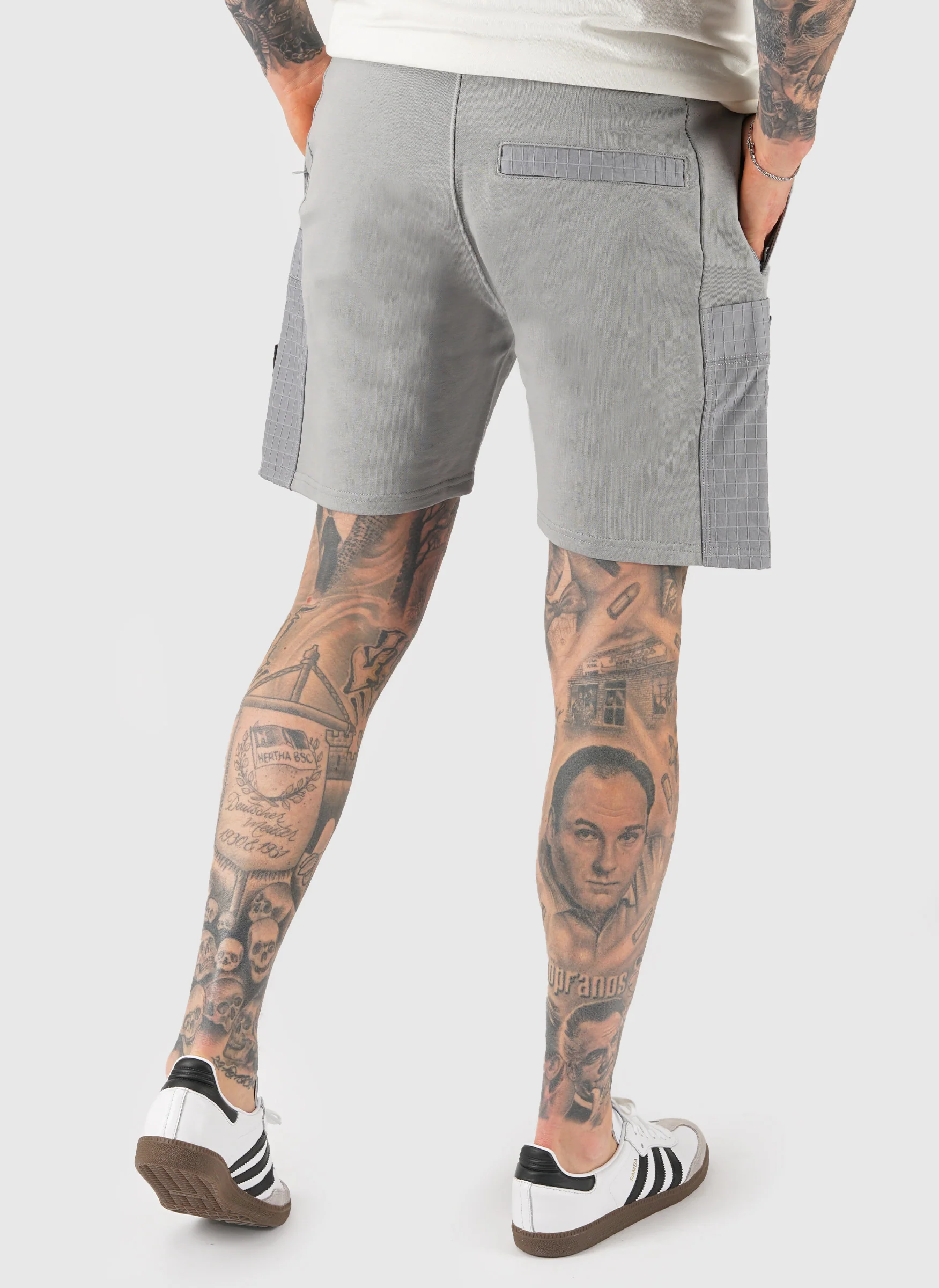 Chiyoda Ripstop Pocket Shorts - Grey - Image 3