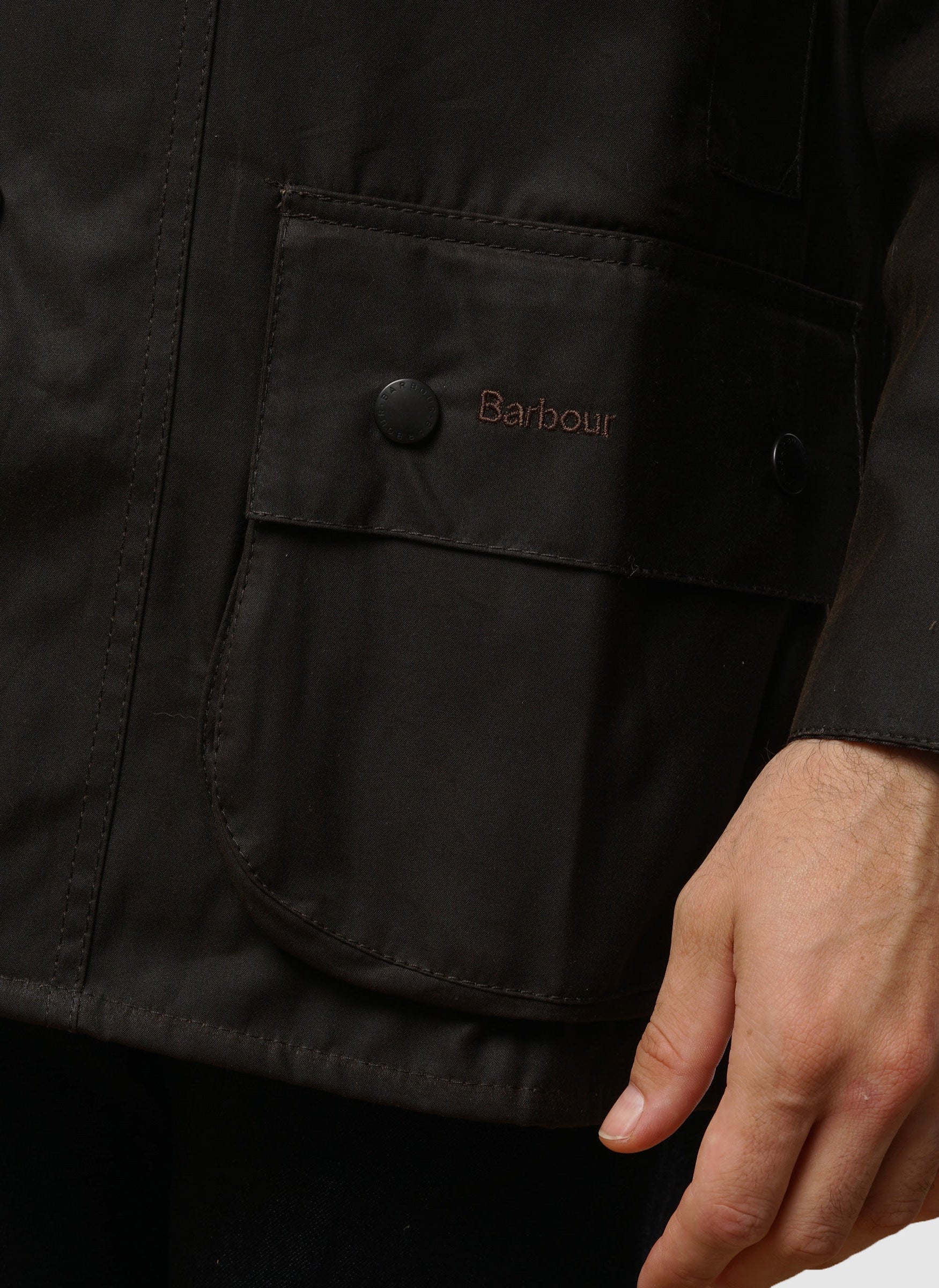 Classic Beaufort Wax Jacket - Olive - Image 9