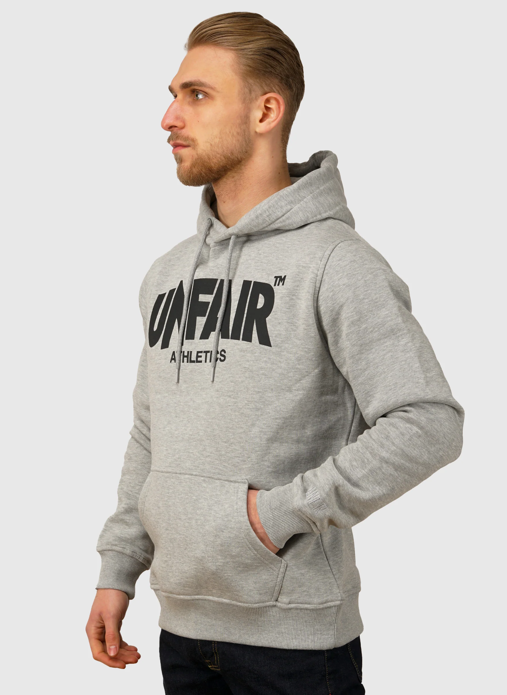 Classic Label Hoodie - Grey Melange - Image 3
