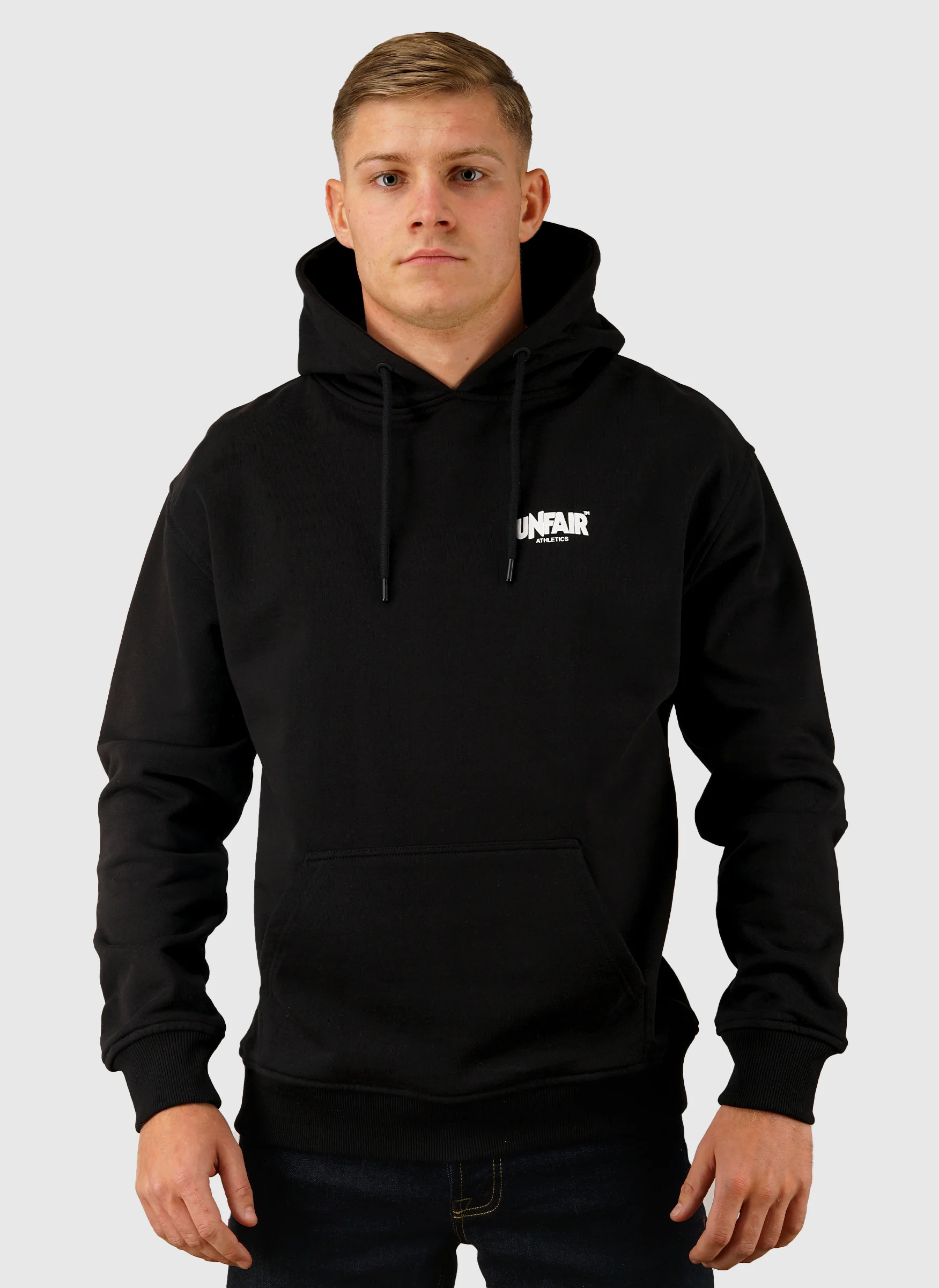 Classic Label Pocket Print DS Hoodie - Black