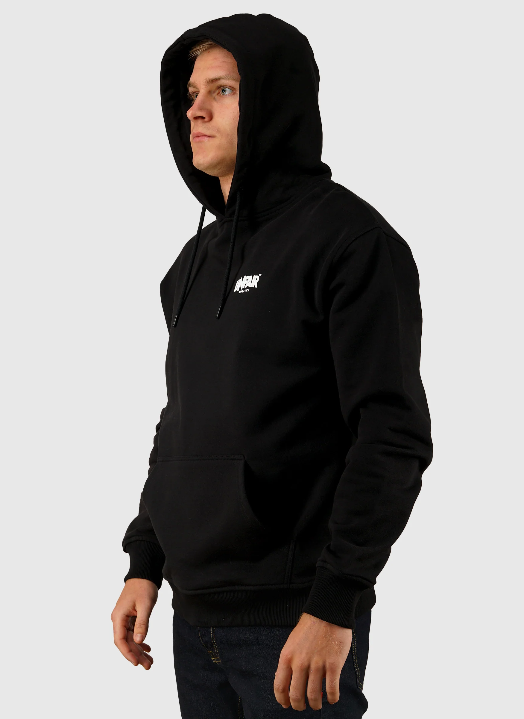 Classic Label Pocket Print DS Hoodie - Black - Image 3