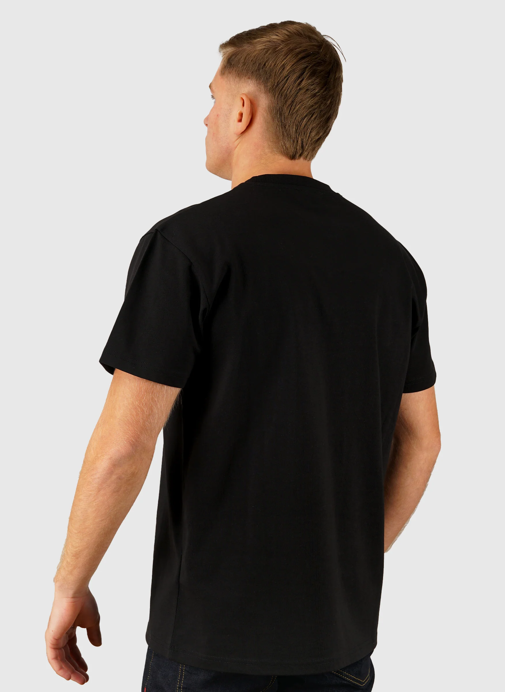 Classic Label Pocket Print T-Shirt - Black - Image 2