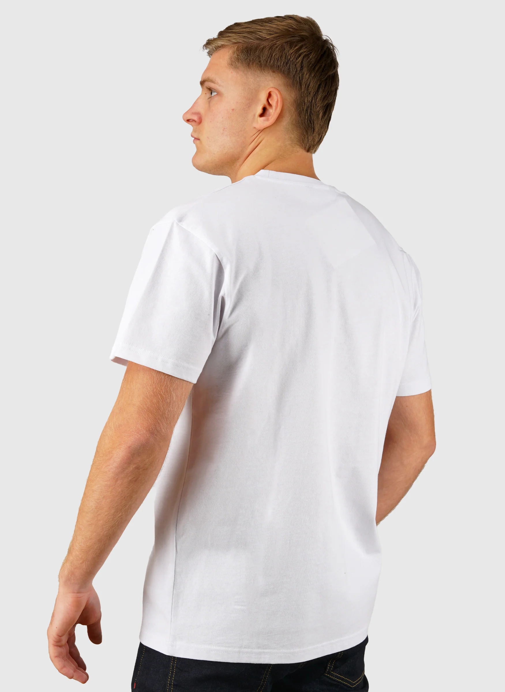 Classic Label Pocket Print T-Shirt - White - Image 2