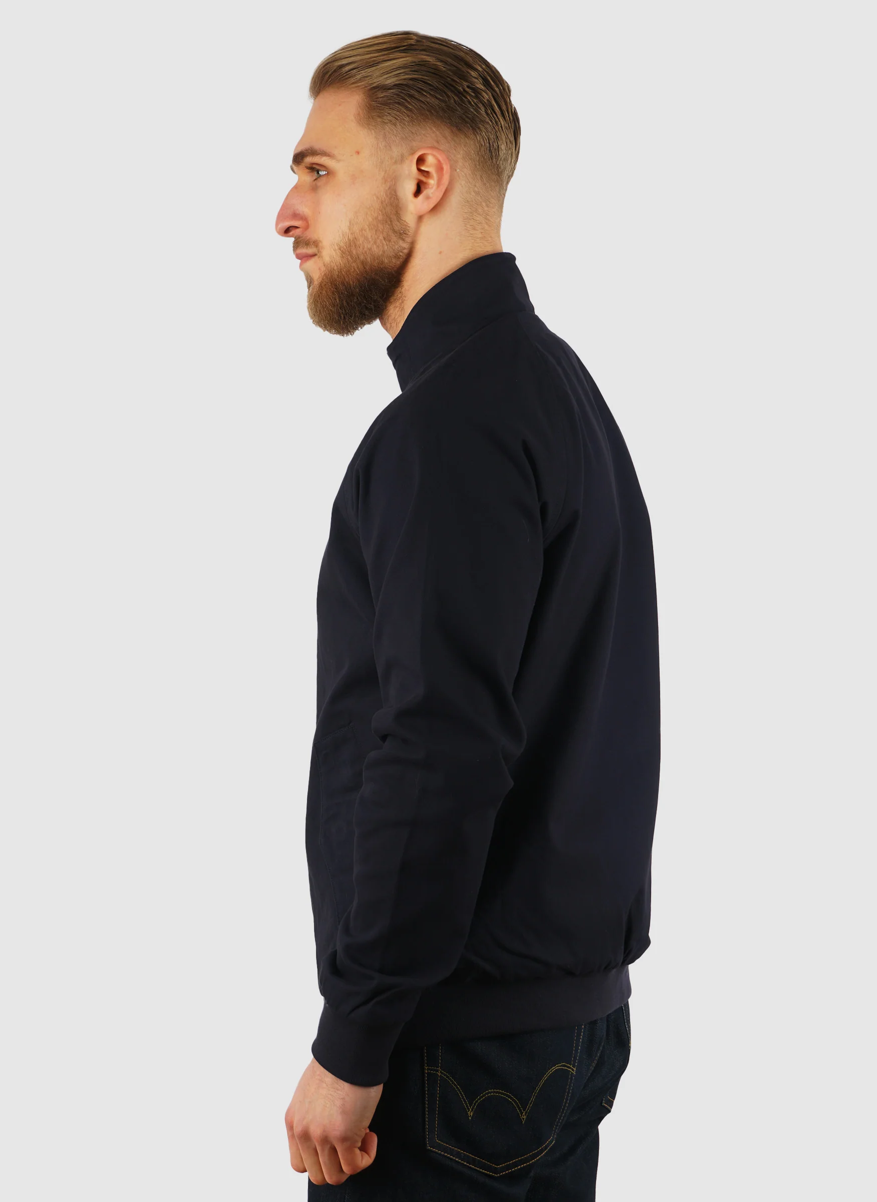 Cotton Harrington Jacket - Dark Navy - Image 4