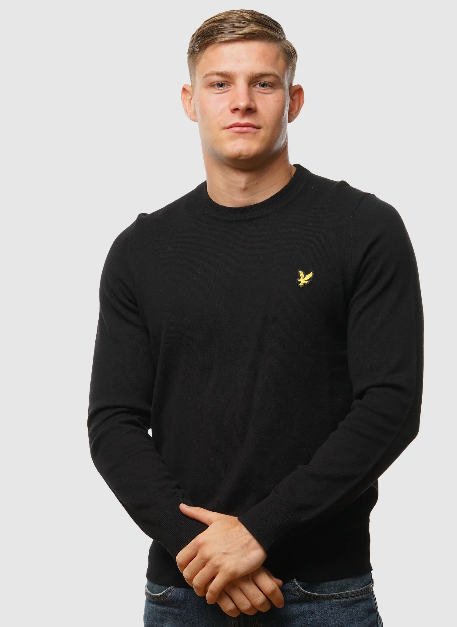 Cotton Merino 12gg Jumper - Jet Black - Image 2