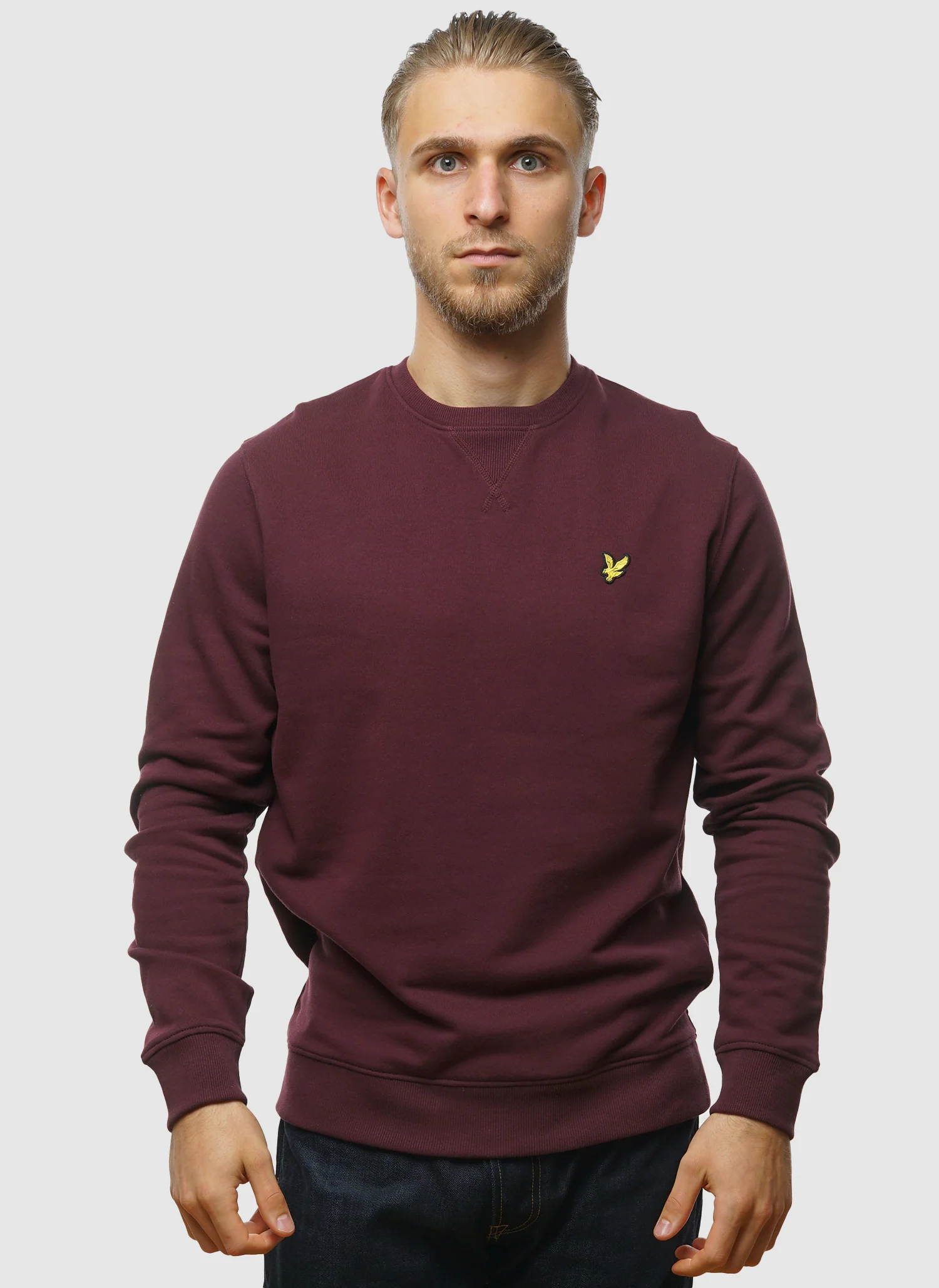 Crew Neck Sweatshirt - Burgundy - Image 2