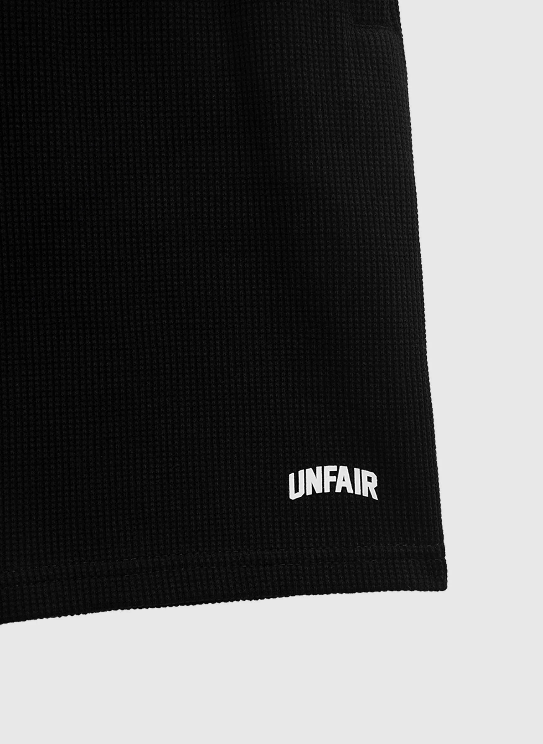 Curved Waffle Shorts - Black - Image 3