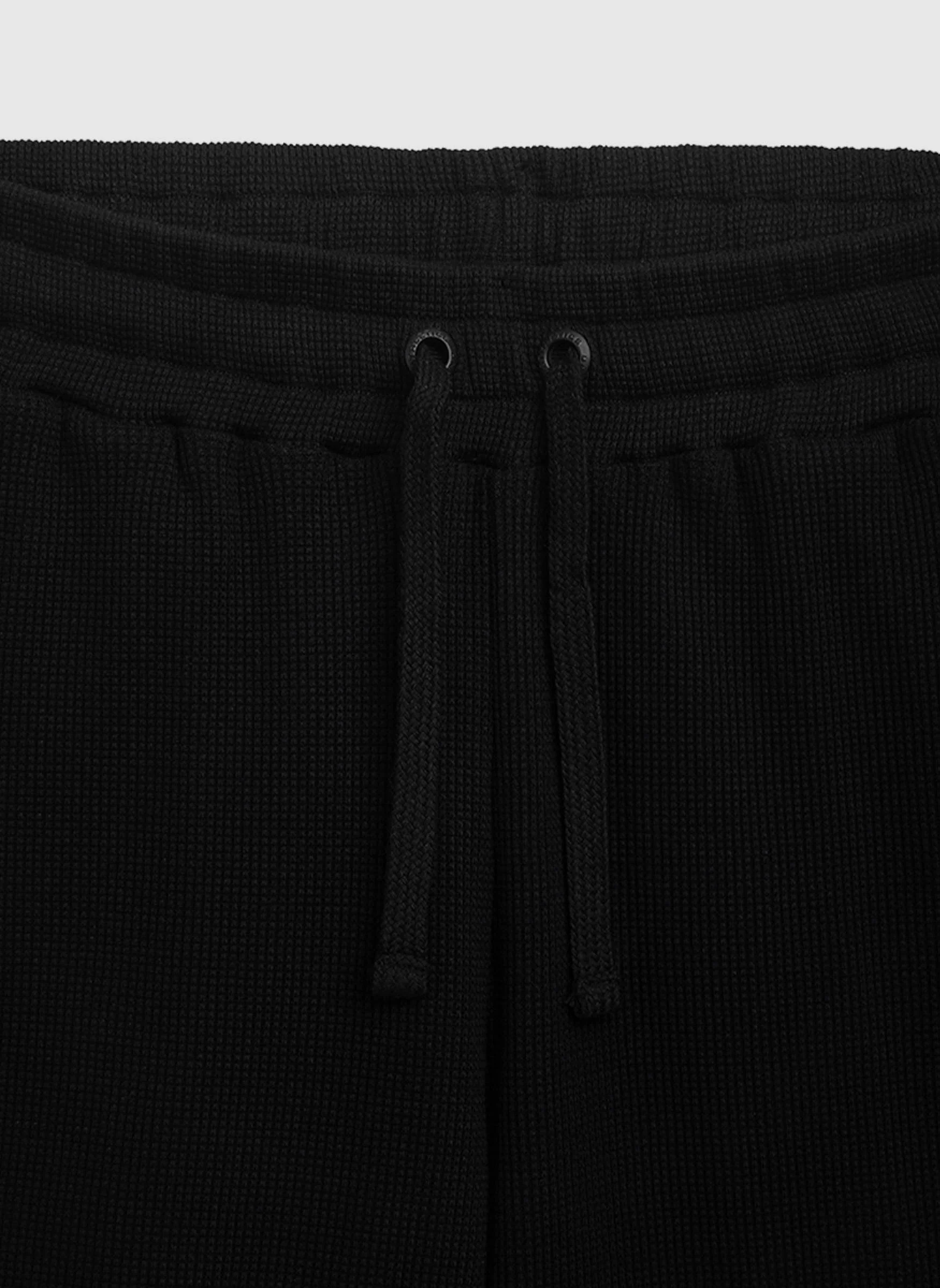 Curved Waffle Shorts - Black - Image 4