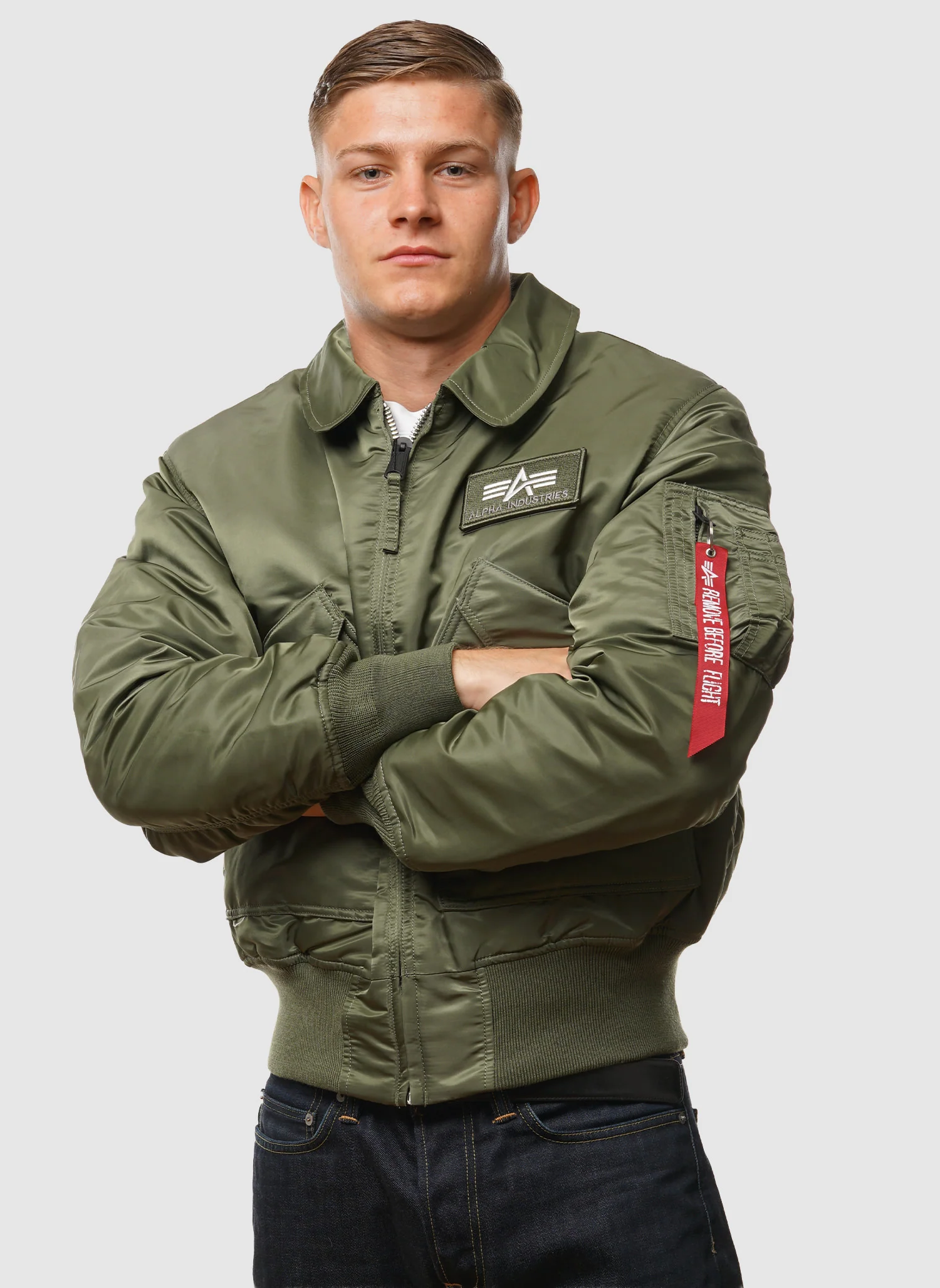 CWU-45 Heritage Bomber Jacket - Sage Green - Image 2
