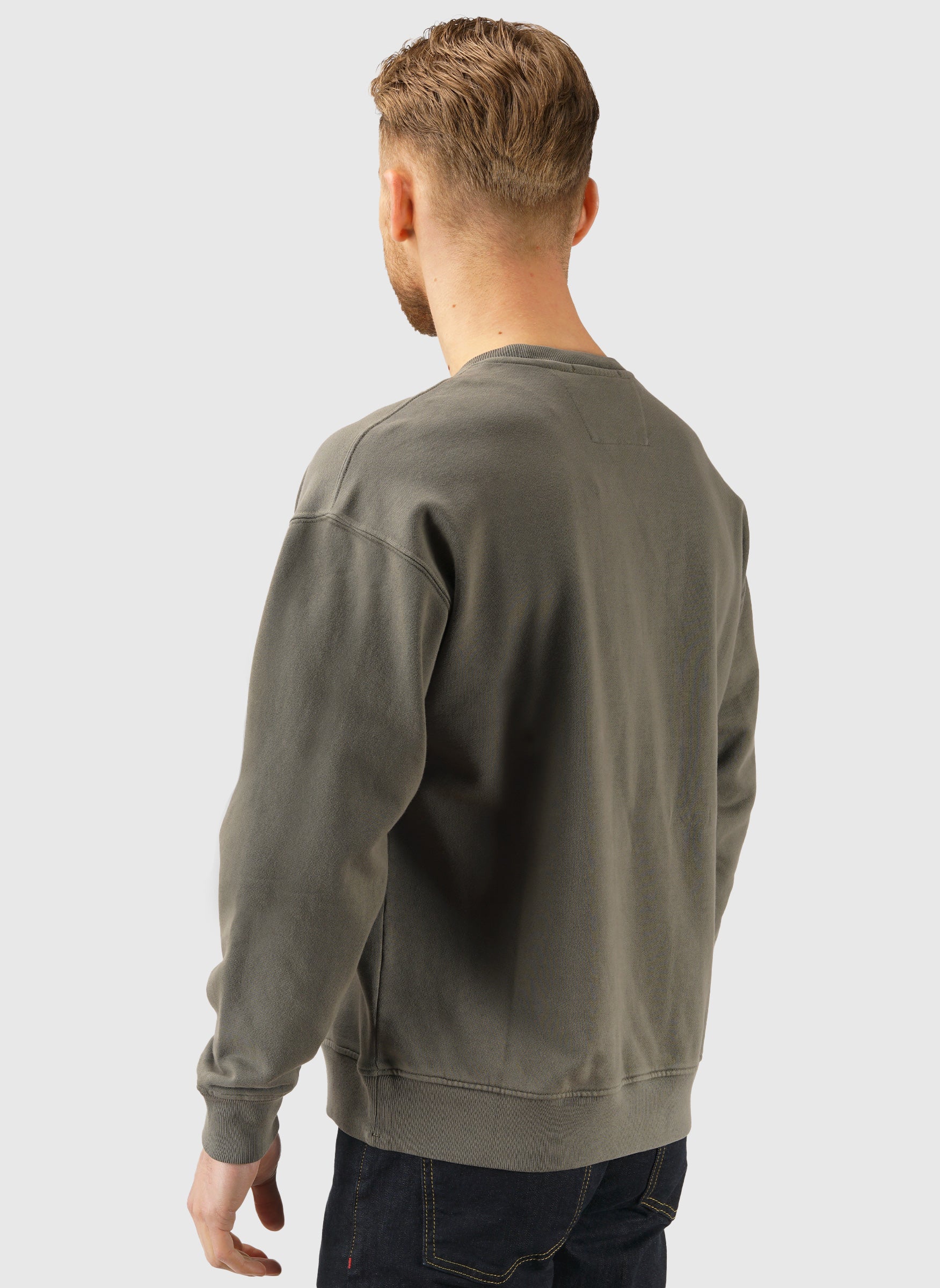 Diagonal Fleece Sweatshirt - Gunmetal - Image 3