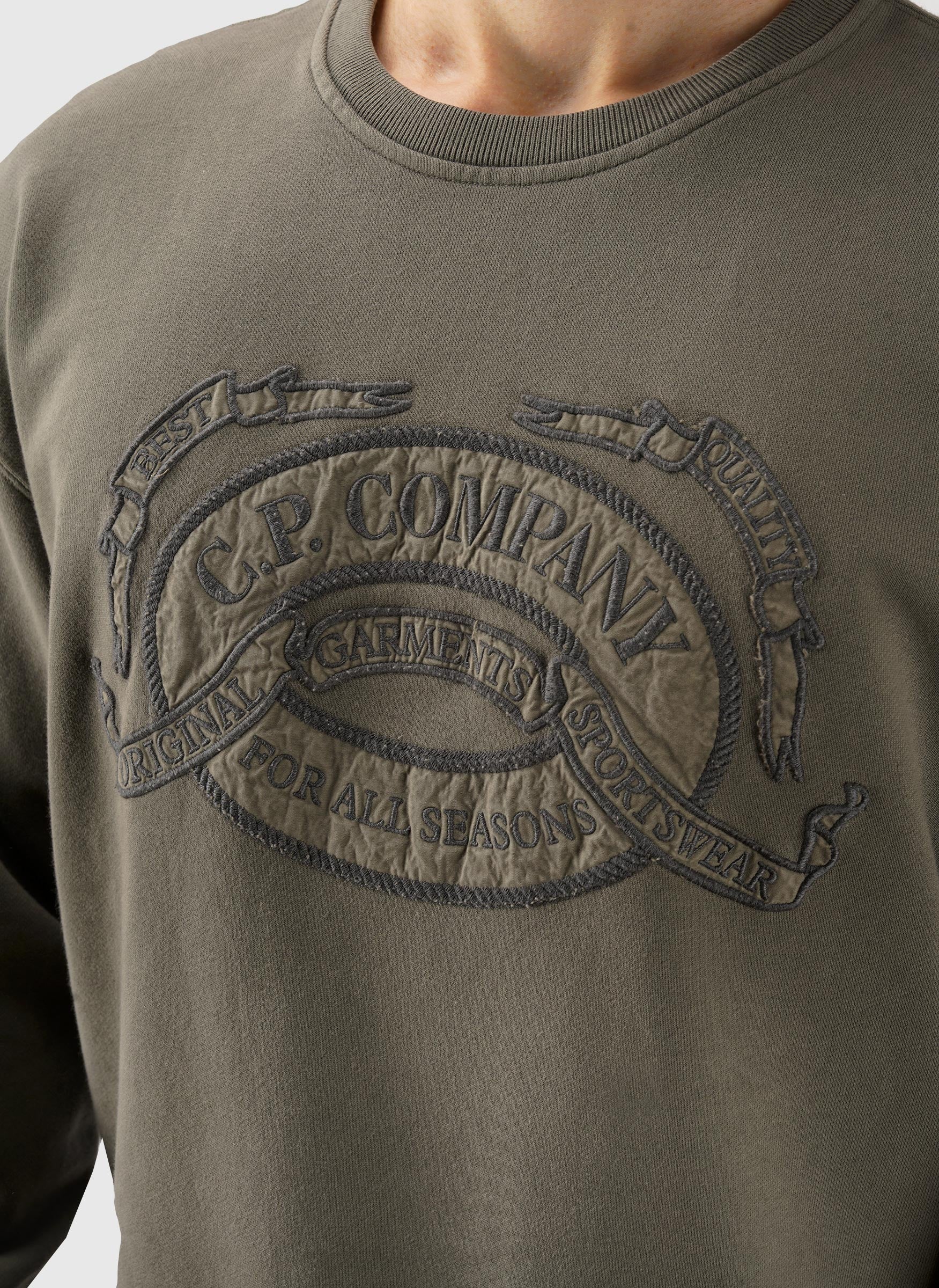 Diagonal Fleece Sweatshirt - Gunmetal - Image 4