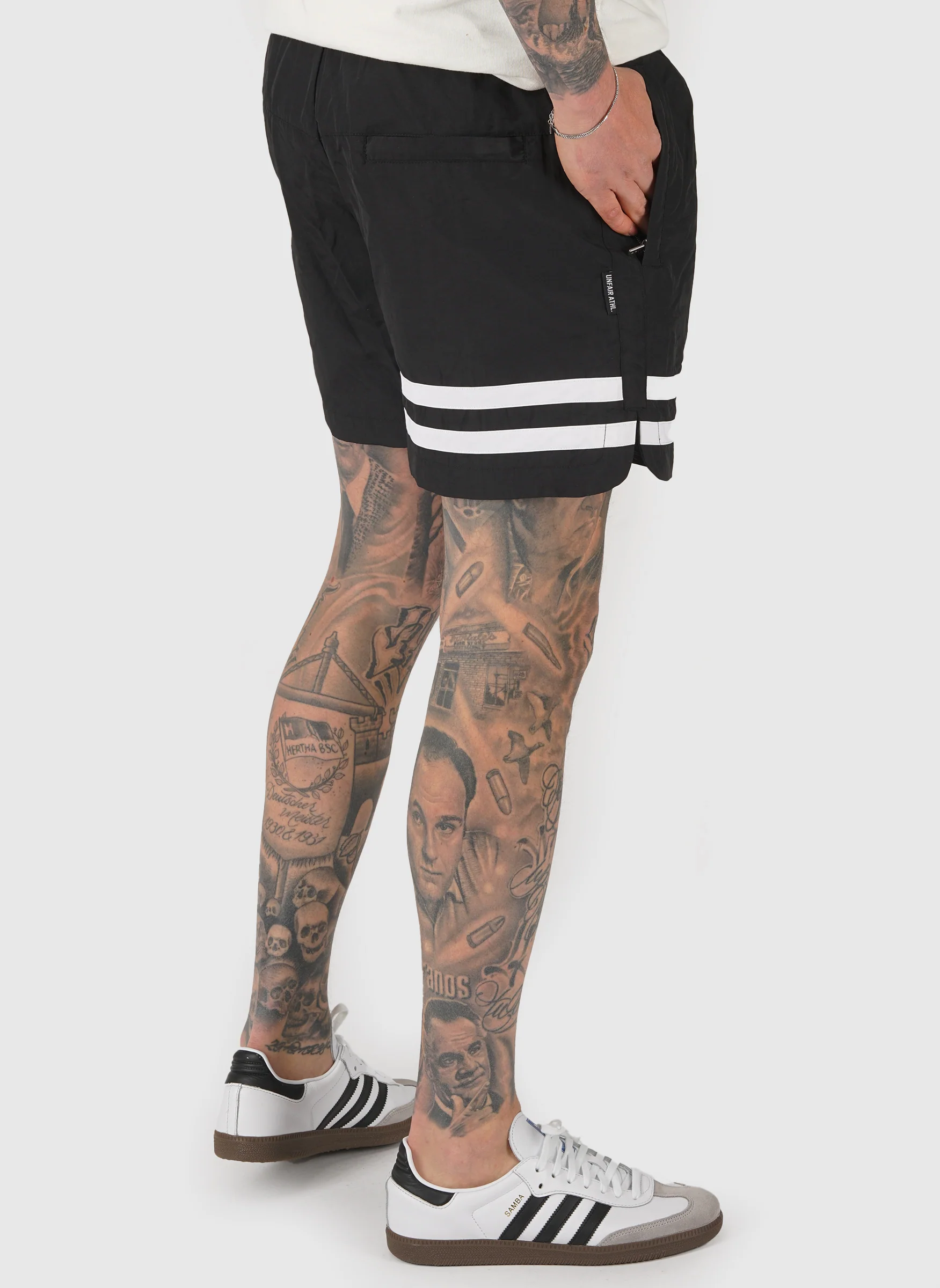 DMWU Athletic Swim Shorts - Black - Image 3