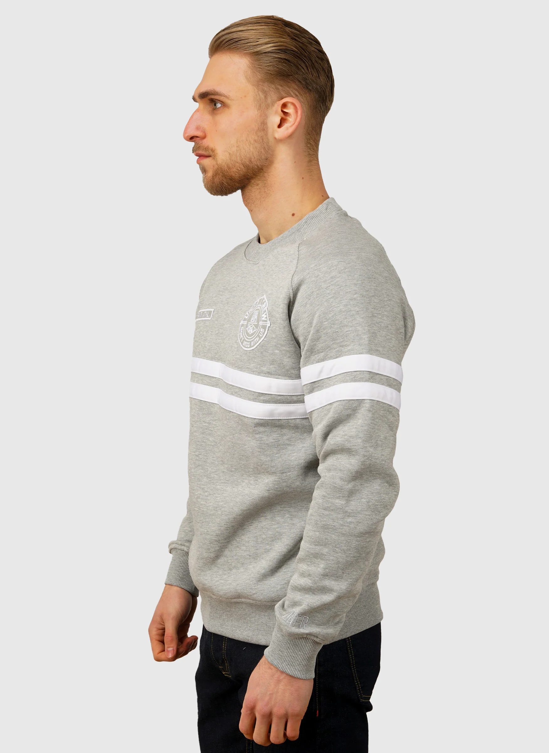 DMWU Crewneck - Grey Melange/White - Image 3