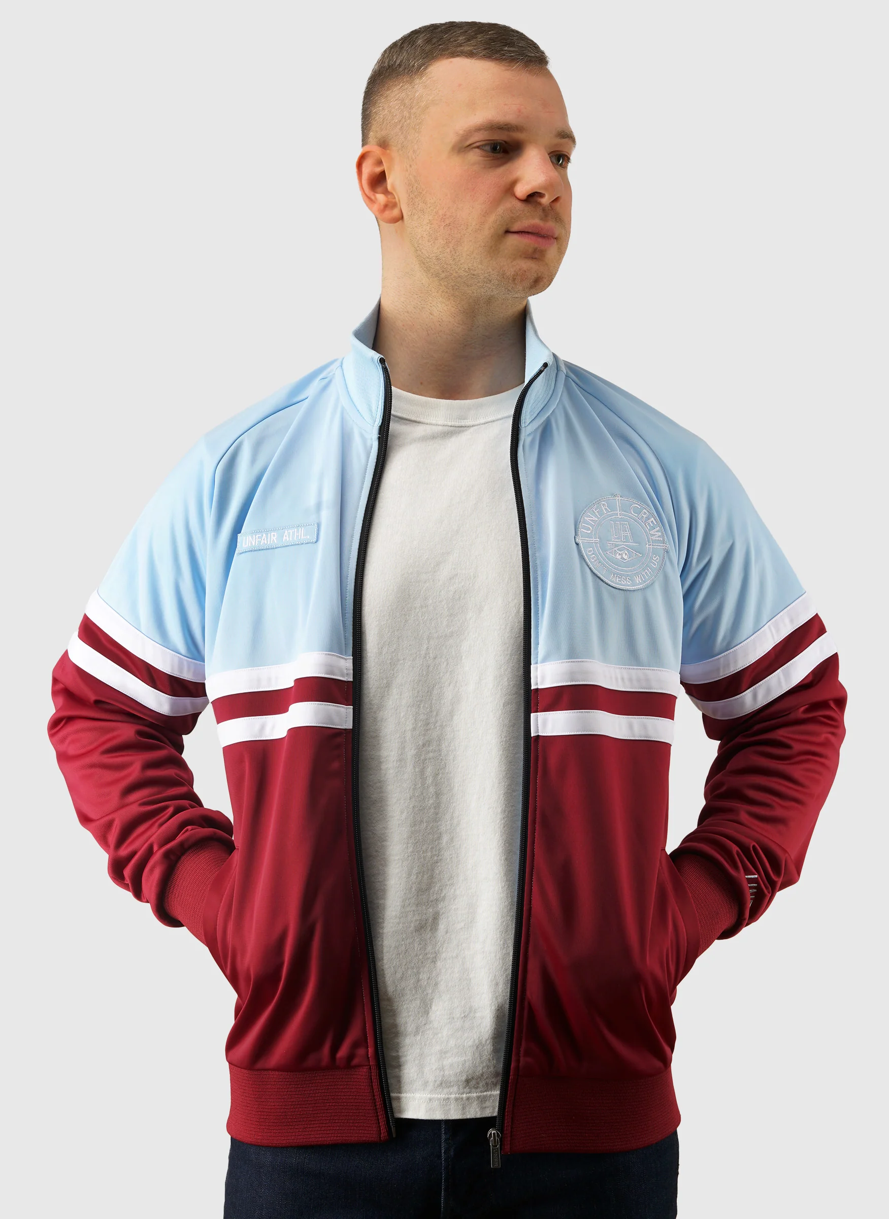 DMWU Tracktop - Burgundy/Skyblue - Image 3