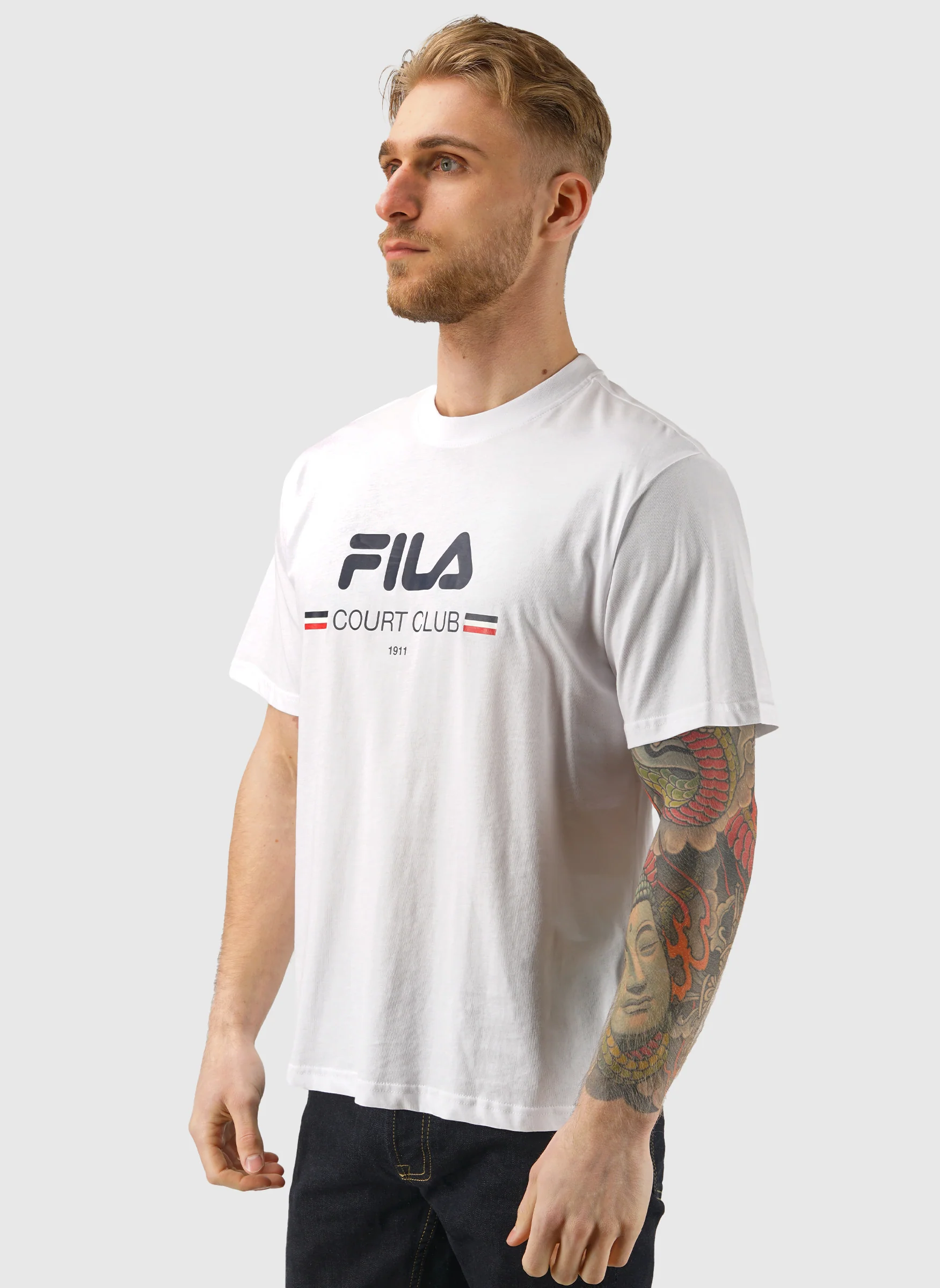 Doccia Logo Graphic T-Shirt- Bright White - Image 2