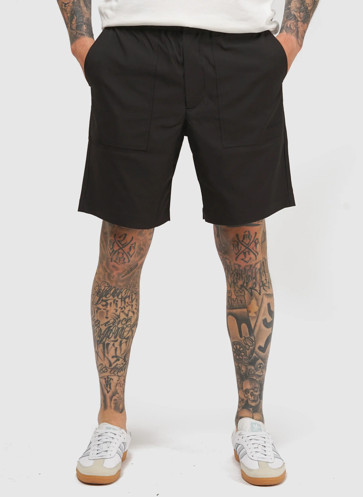 Ezra Fatigue Twill Shorts - Black - Image 5