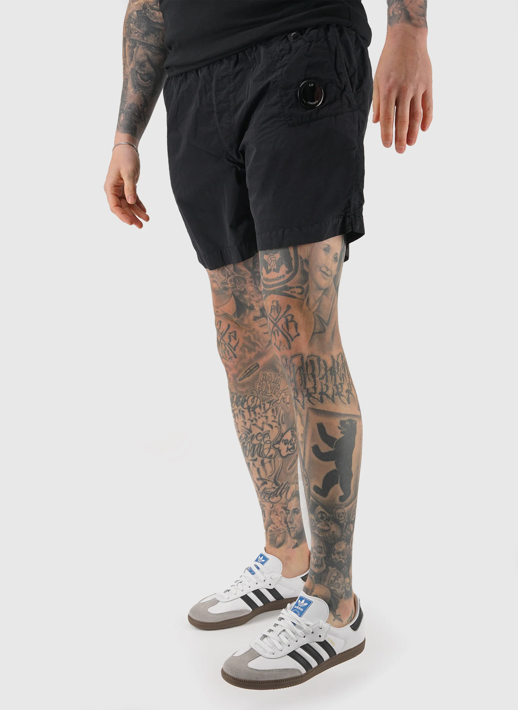 Flat Nylon Swim Short - Black - Image 2